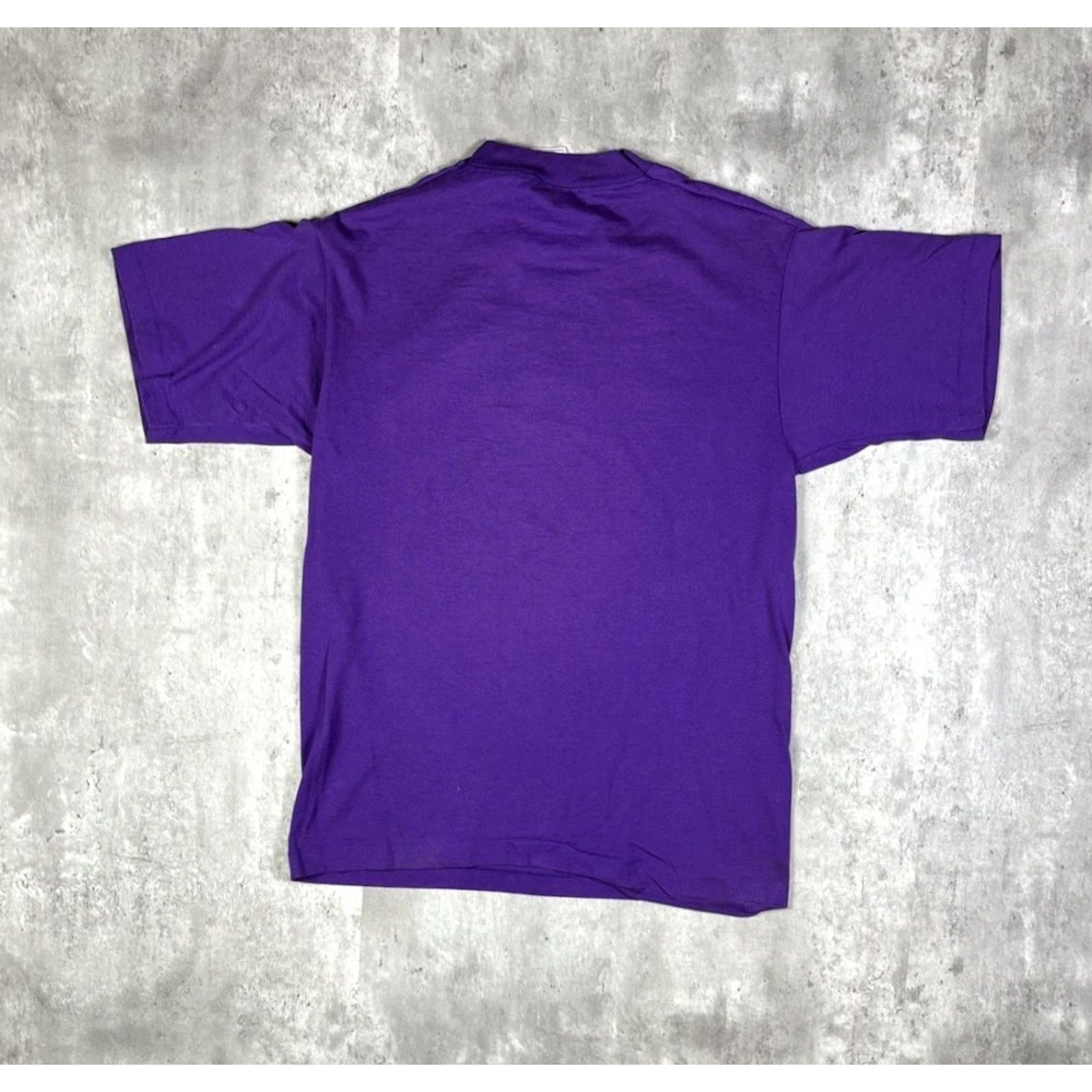 Fruit Of The Loom VINTAGE Fruit of the Loom 90s Graphic T-Shirt Shirt Men M Purple Crew Neck Short Sleeve Disney Friends Cars Stitch Happy Blue Cotton Size US M / EU 48-50 / 2 - 7 Thumbnail