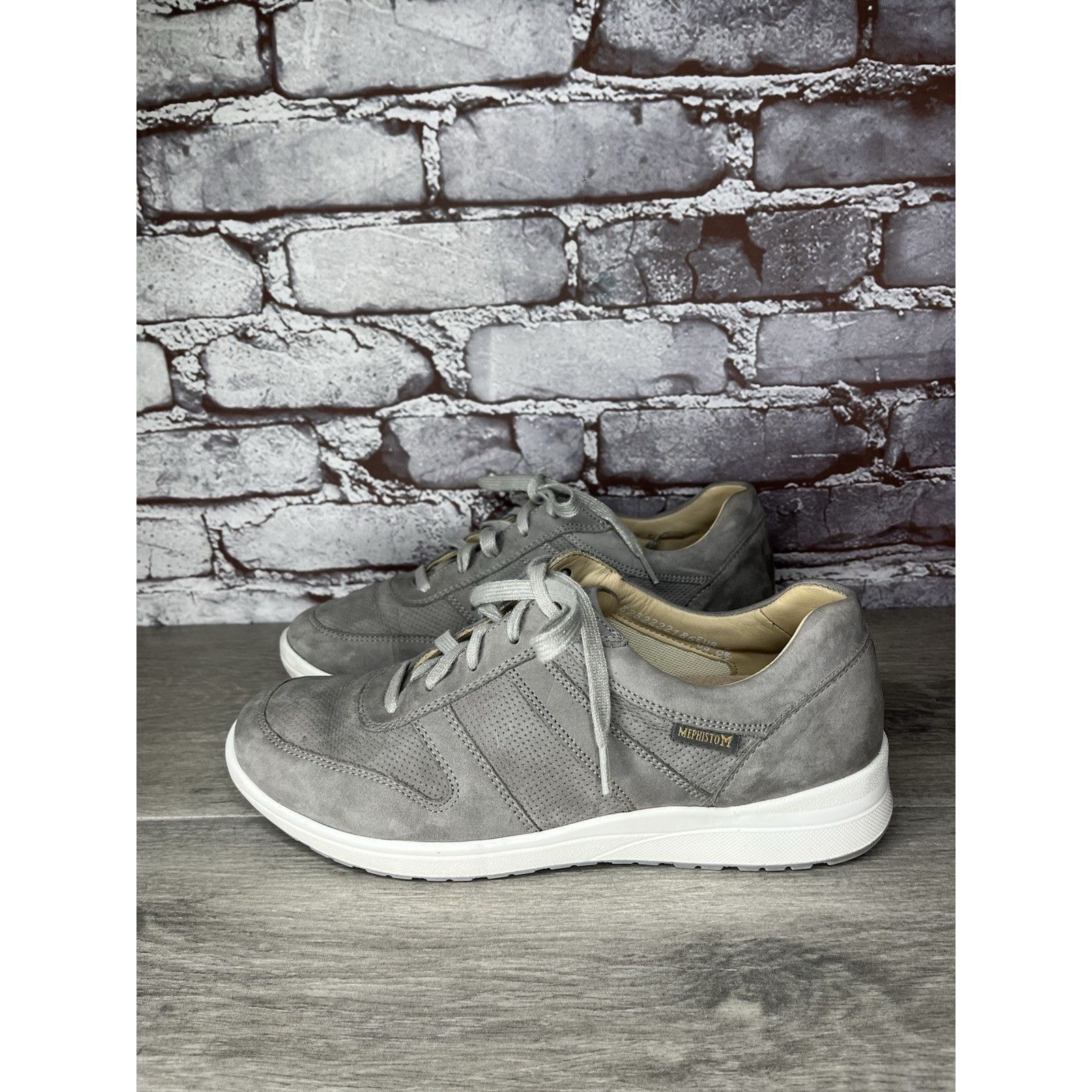 Mephisto Mephisto Rebeca Perf Runoff Gray Leather White Comfort Shoes Size US 9.5 / IT 39.5 - 1 Thumbnail