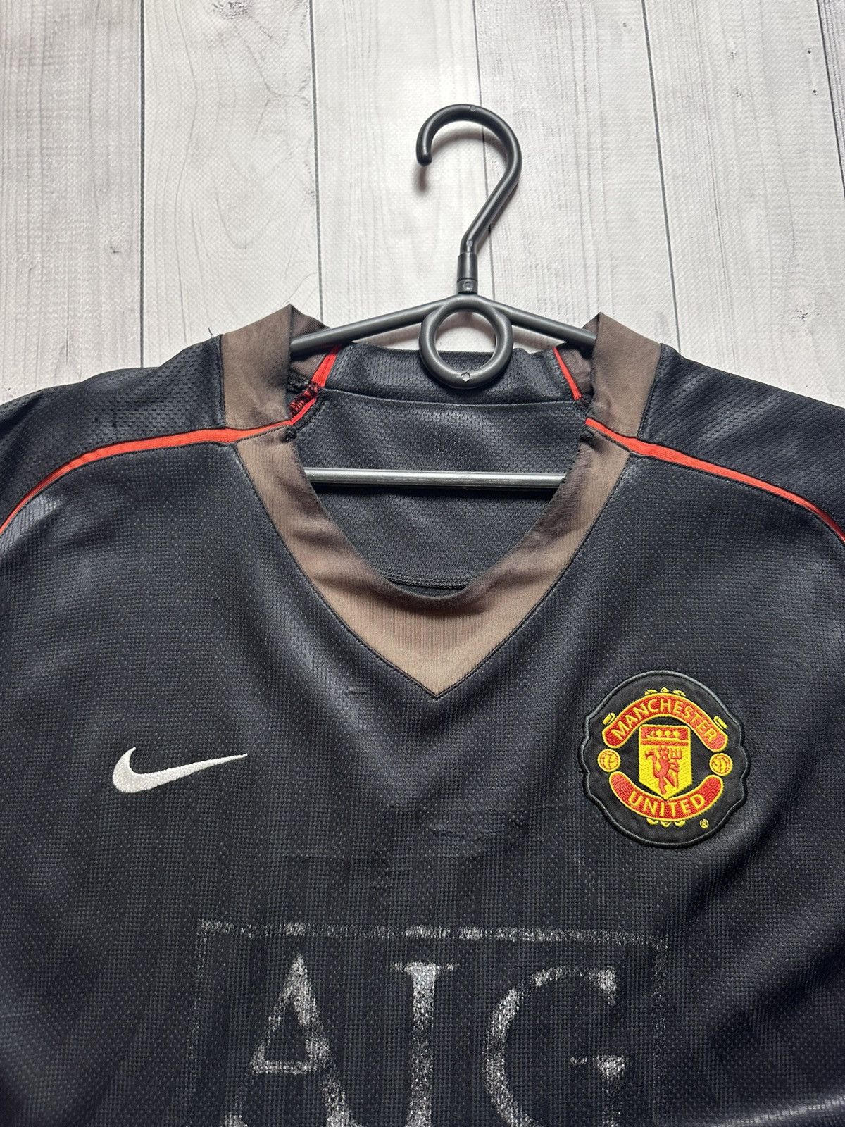 Nike × Vintage Vintage Nike Manchester United soccer jersey size XXL black Size US XXL / EU 58 / 5 - 6 Thumbnail