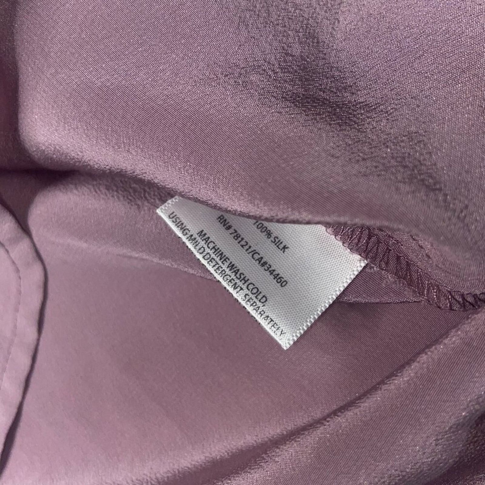 Eileen Fisher Eileen Fisher Top Blouse Collared Lavender 100% Silk PP Size S / US 4 / IT 40 - 4 Thumbnail