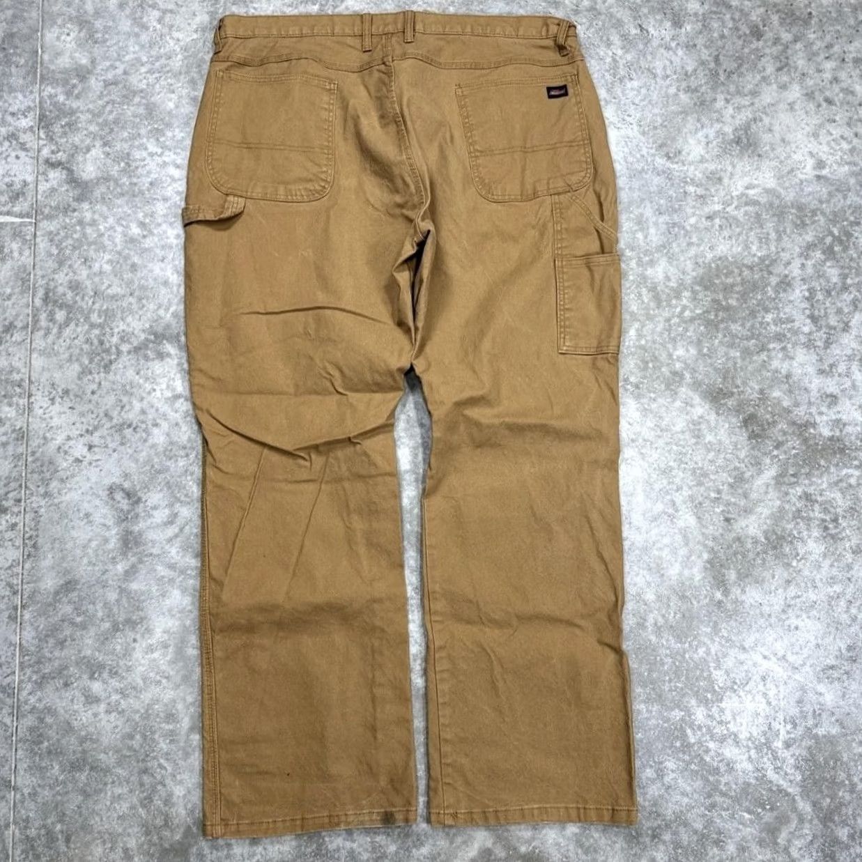 Carhartt Dickies Pants Mens 42x32 Brown Workwear Canvas Carpenter Utility Straight Front | 42 Waist 32 Inseam Mens Brown Canvas Carpenter Pants Size US 42 / EU 58 - 2 Thumbnail