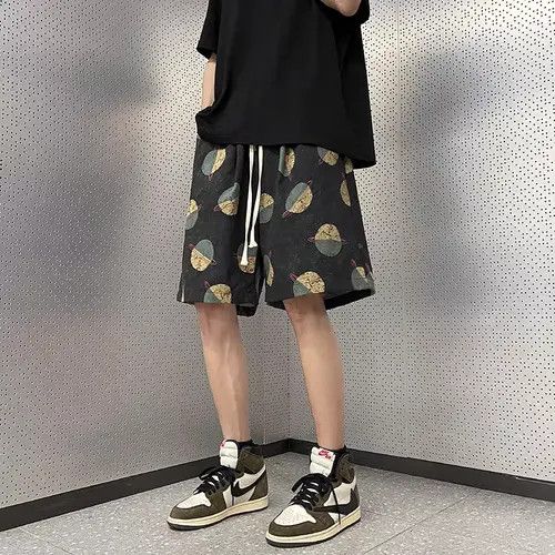 Japanese Brand Hitomi x Riho Planet Black Niche High Street Shorts Size US 32 / EU 48 - 6 Thumbnail