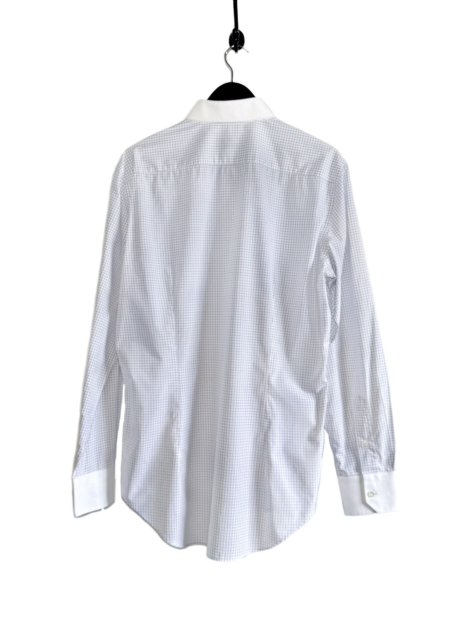 Lanvin Lanvin White Checkered Shirt With White Collar Size US L / EU 52-54 / 3 - 3 Thumbnail