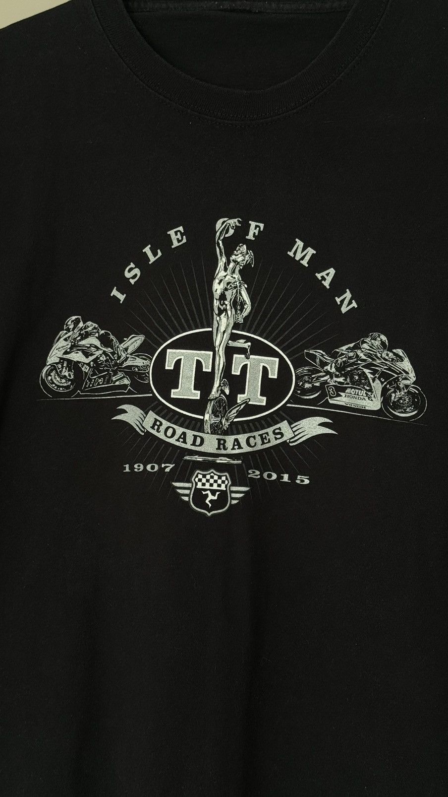 Vintage Moto racing t shirt Isle of Man vintage vintage road races Size US L / EU 52-54 / 3 - 2 Thumbnail