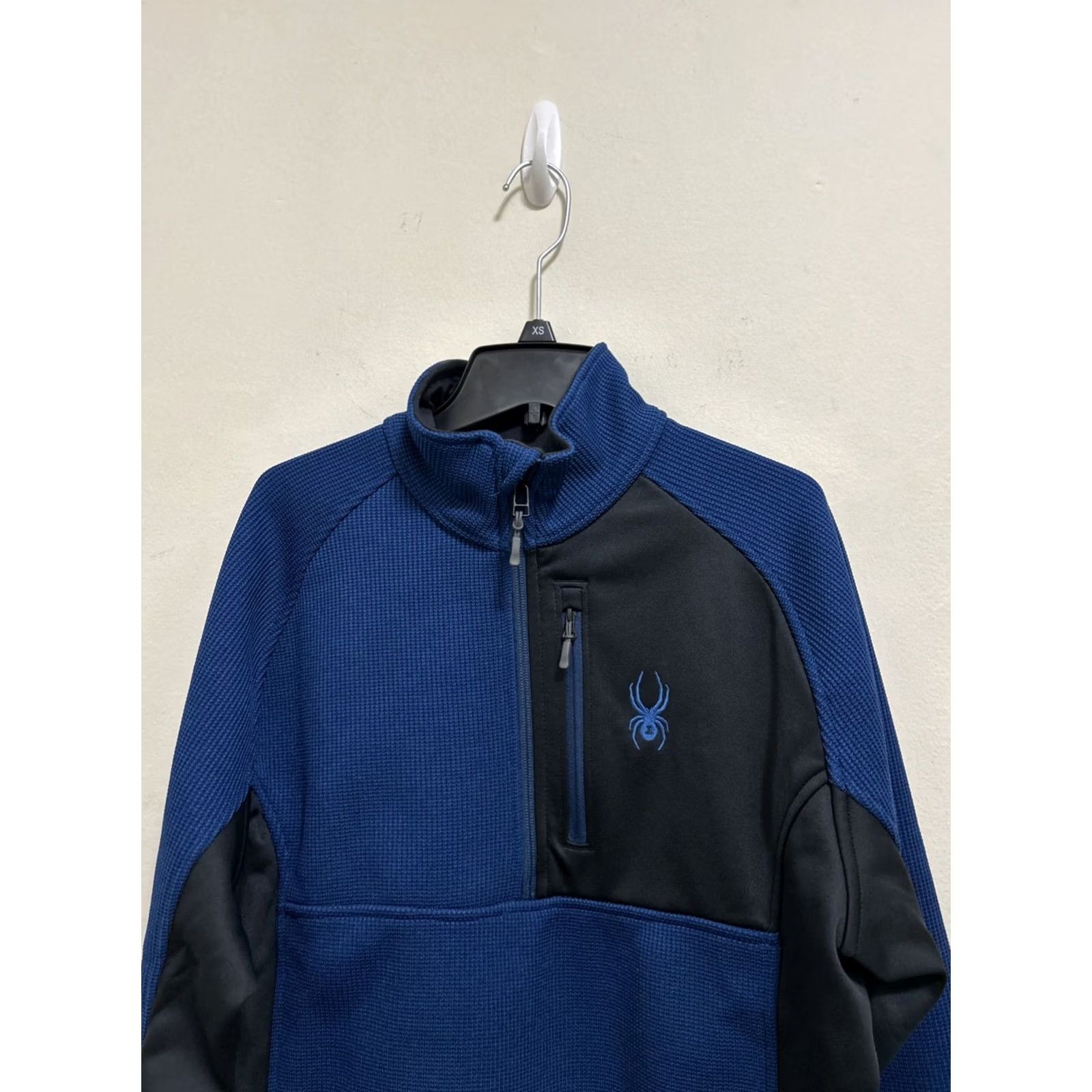 Spyder Spyder Pullover Mens Medium Blue Black 1/2 Zip Sweater Knit Jacket Sweatshirt Regular Fit Size US M / EU 48-50 / 2 - 2 Thumbnail
