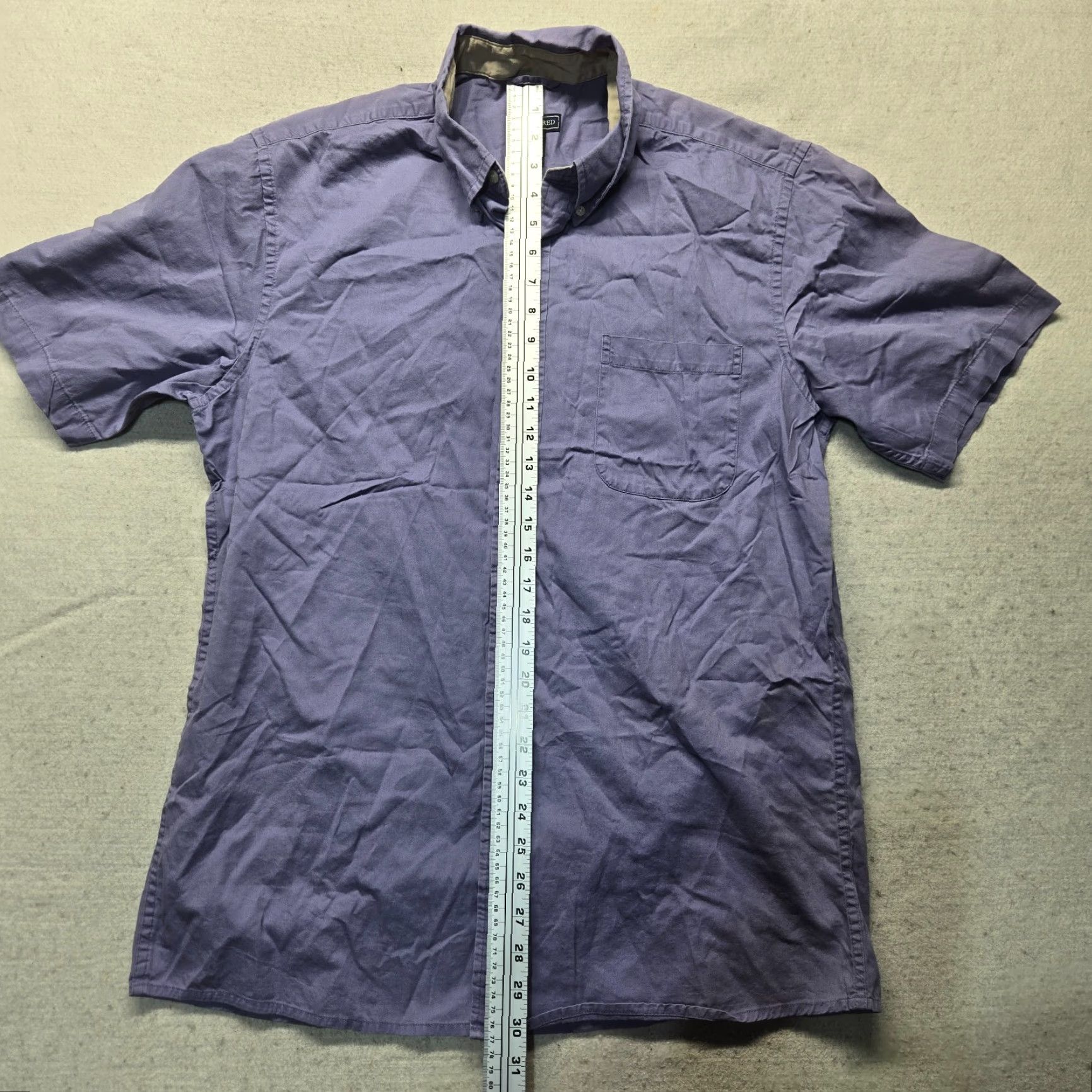 Vintage Saddlebred Shirt Button-Up Long Sleeve Adult Men Large Blue 100% Cotton Button-Down Classic All Seasons Mens Size US L / EU 52-54 / 3 - 6 Thumbnail