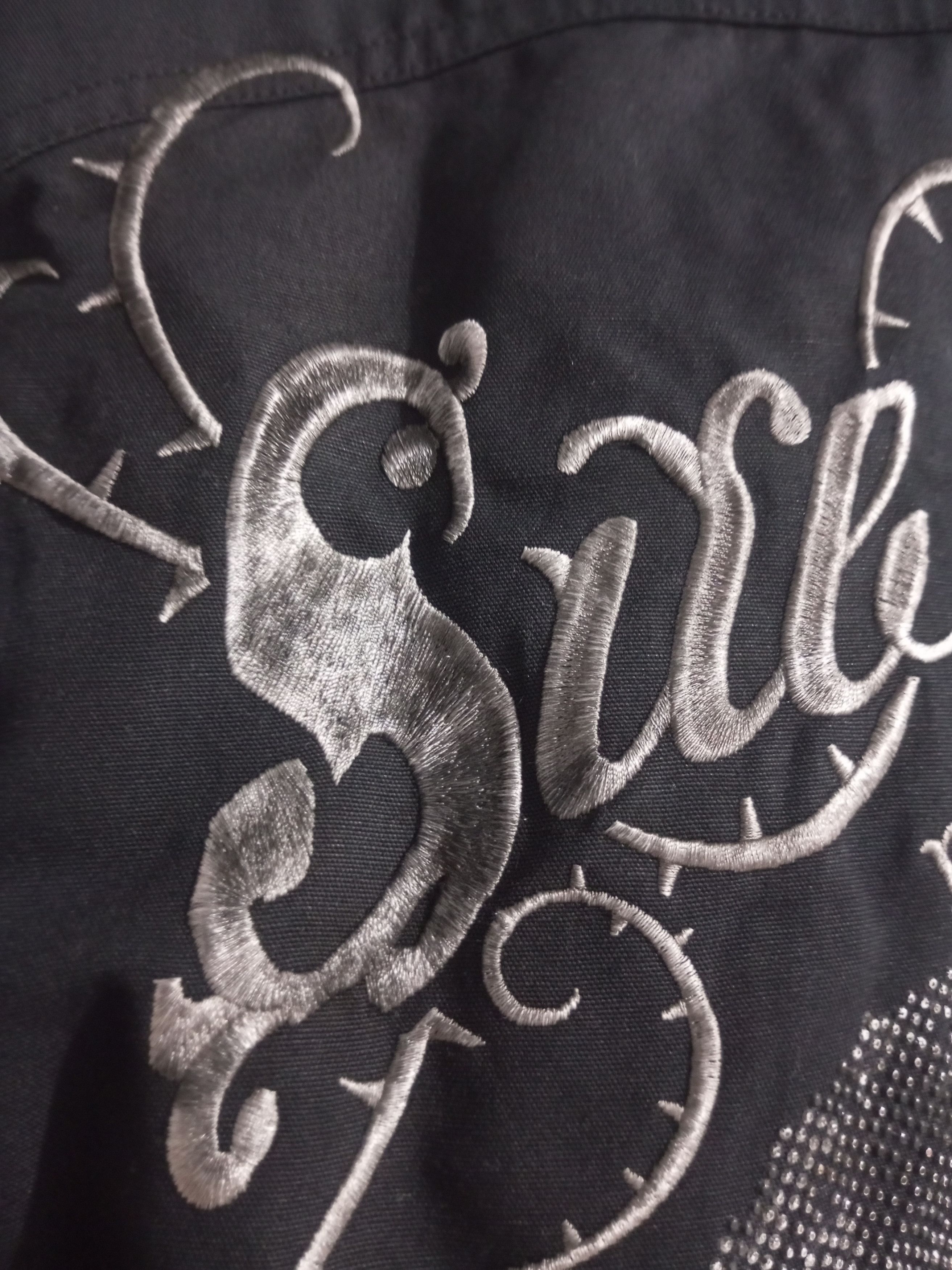 Japanese Brand cds black sense Paisley embroidery skull cross poem shirt Size US M / EU 48-50 / 2 - 10 Thumbnail