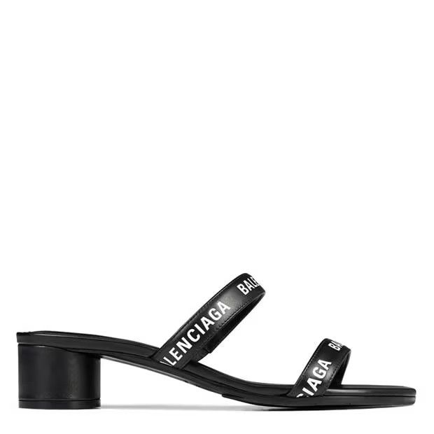 o1g2r1mq0924 Round Heeled Sandals in Black & White