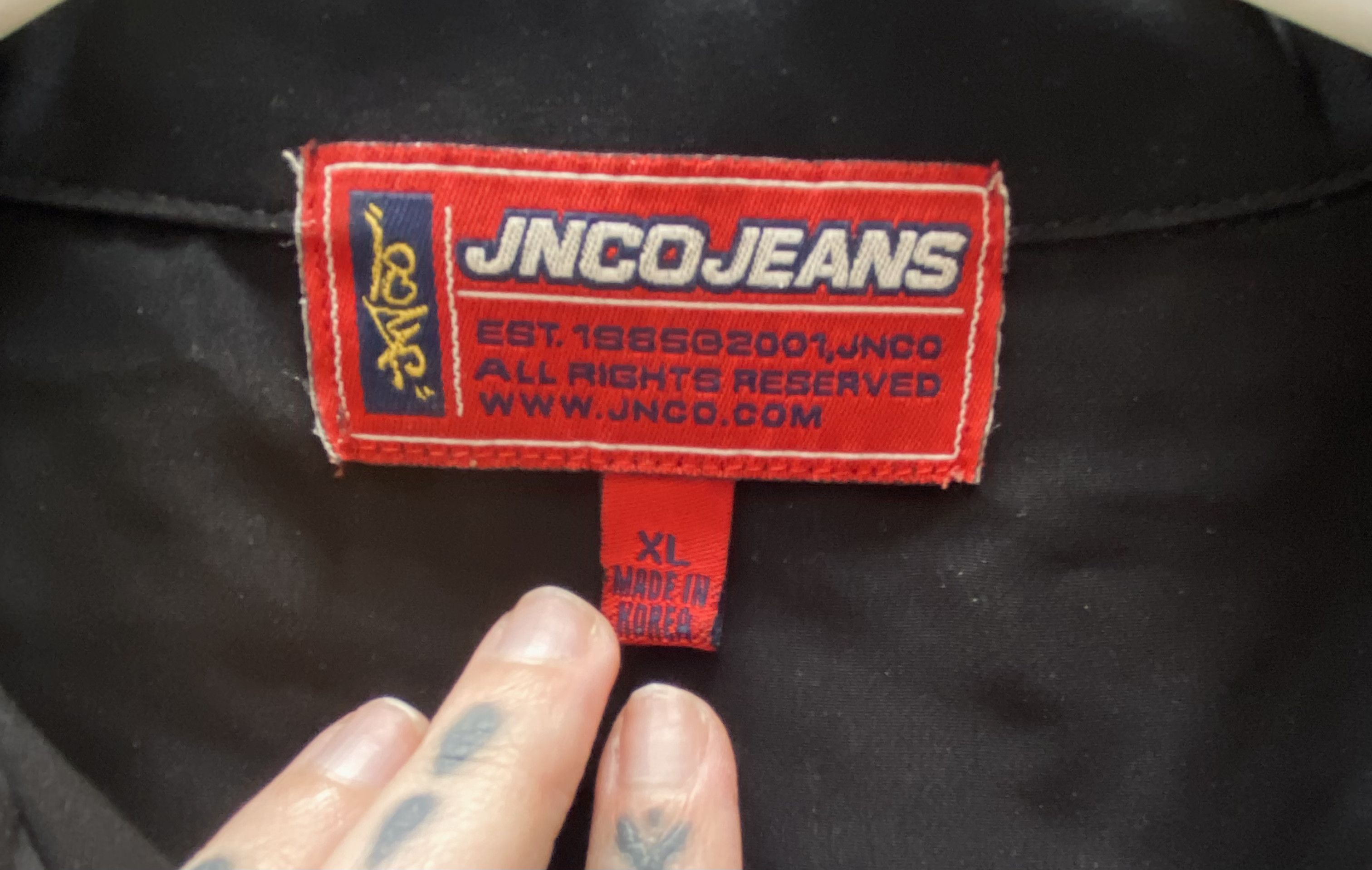 JNCO VTG JNCO / BARBED WIRE EMBROIDERED BUTTON-UP / SIZE XL Size US XL / EU 56 / 4 - 4 Thumbnail