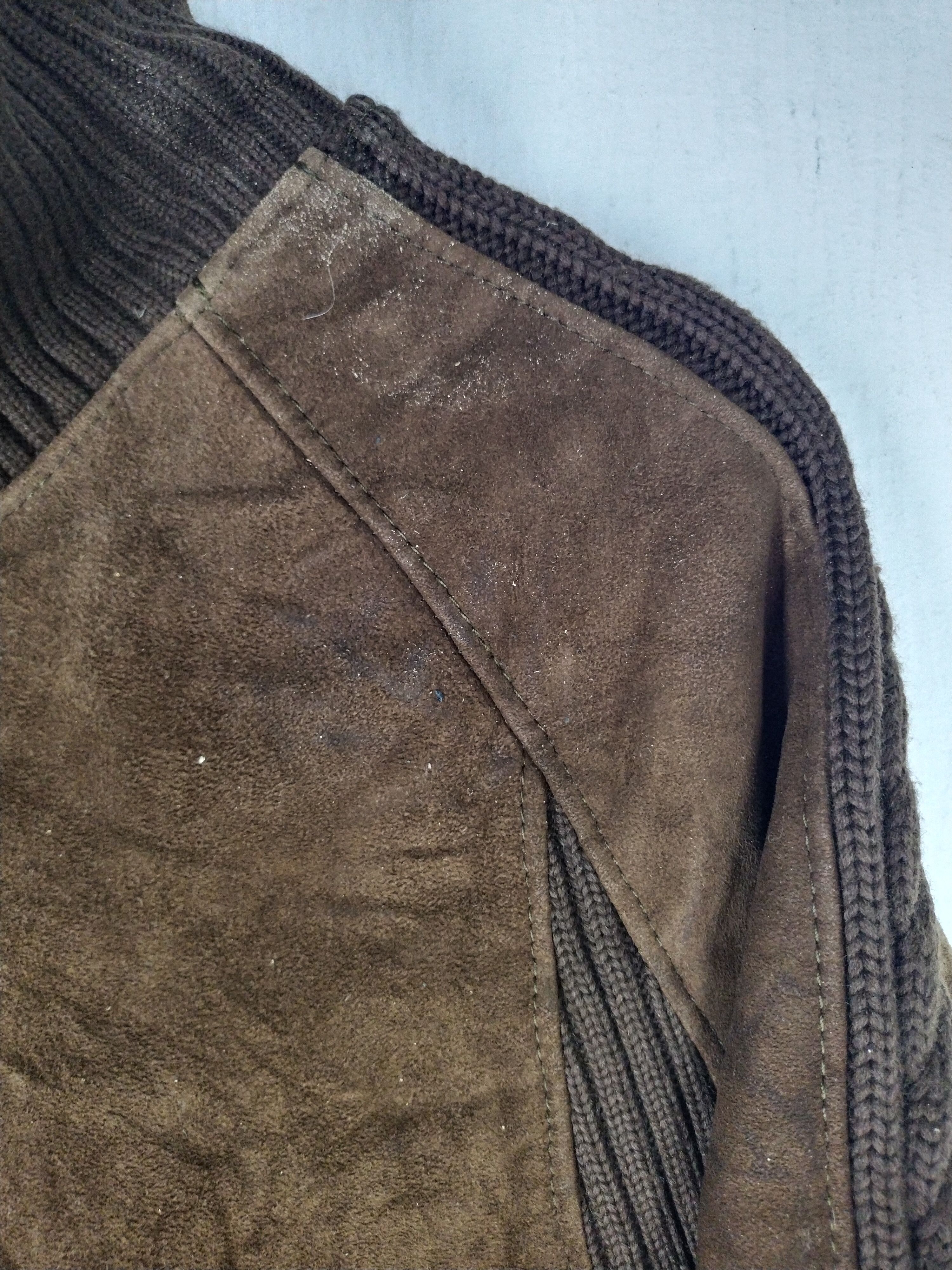 Leather Vtg Suntuso Canon Natural Leather Knit Fashion Spain Jacket Size US M / EU 48-50 / 2 - 6 Thumbnail
