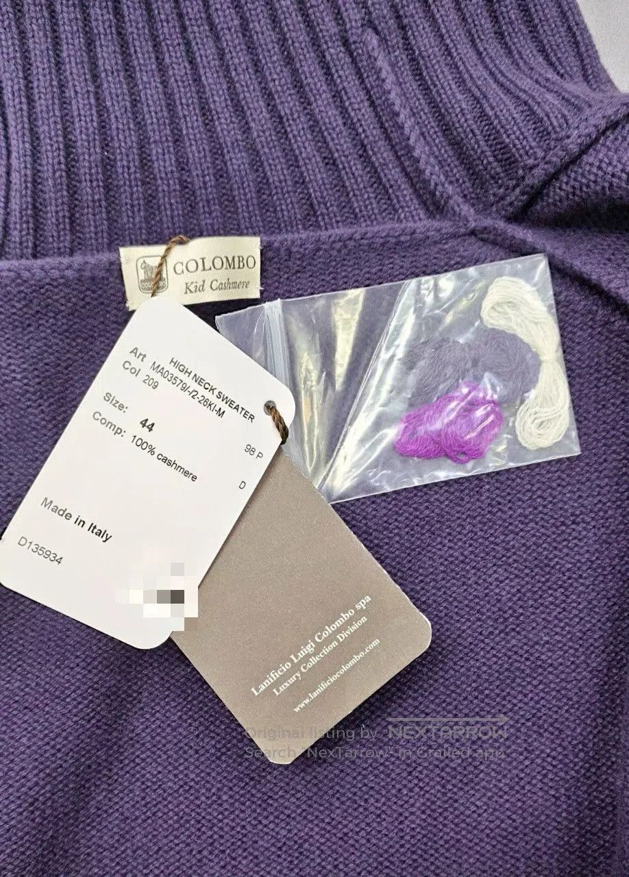 Colombo Cashmere Turtleneck Sweater in Purple. Size M / US 6-8 / IT 42-44 - 7 Thumbnail