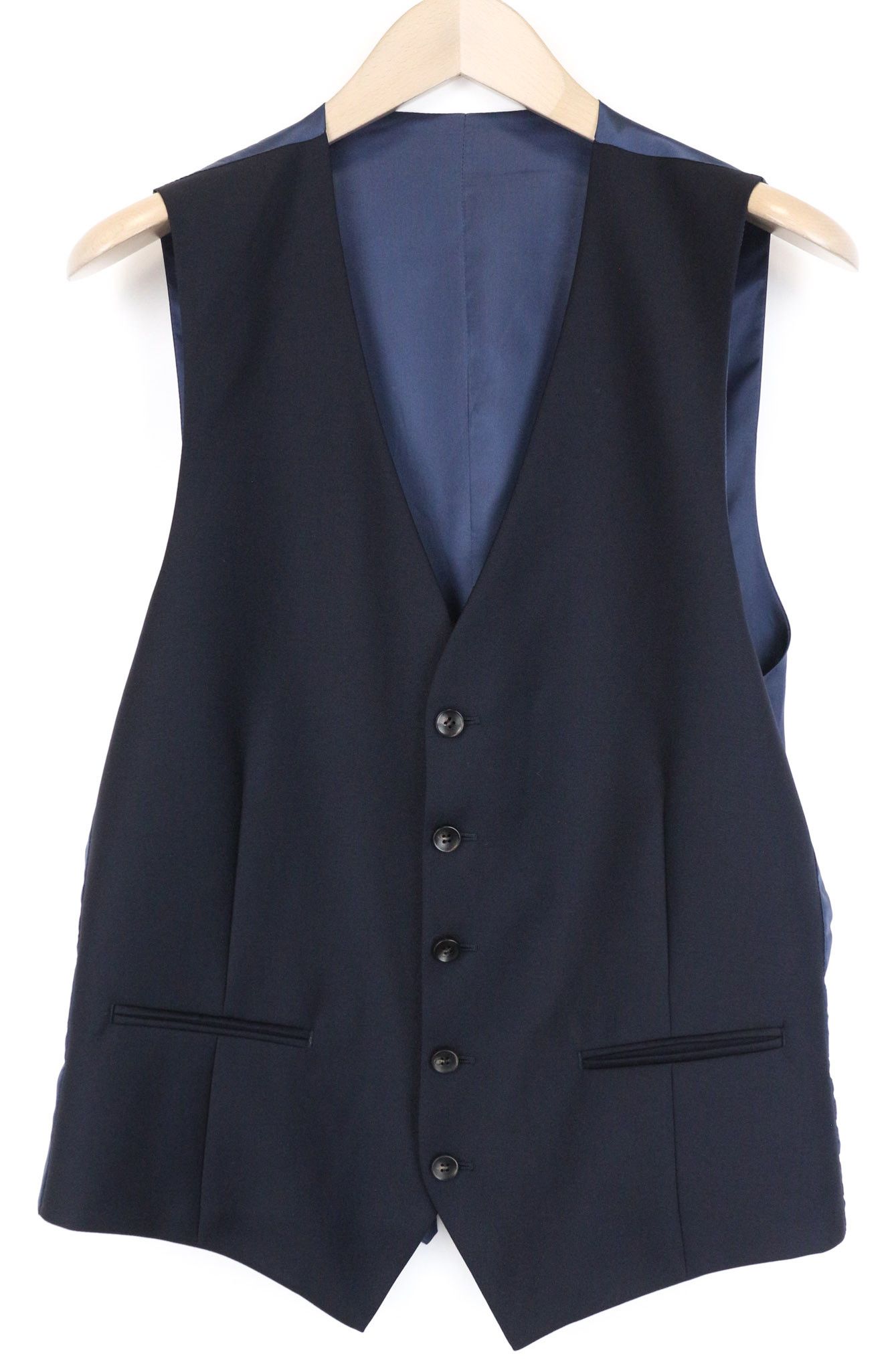Suitsupply FERRARA UK40L Navy Blue Wool Waistcoat 75555 Size 40L - 1 Thumbnail