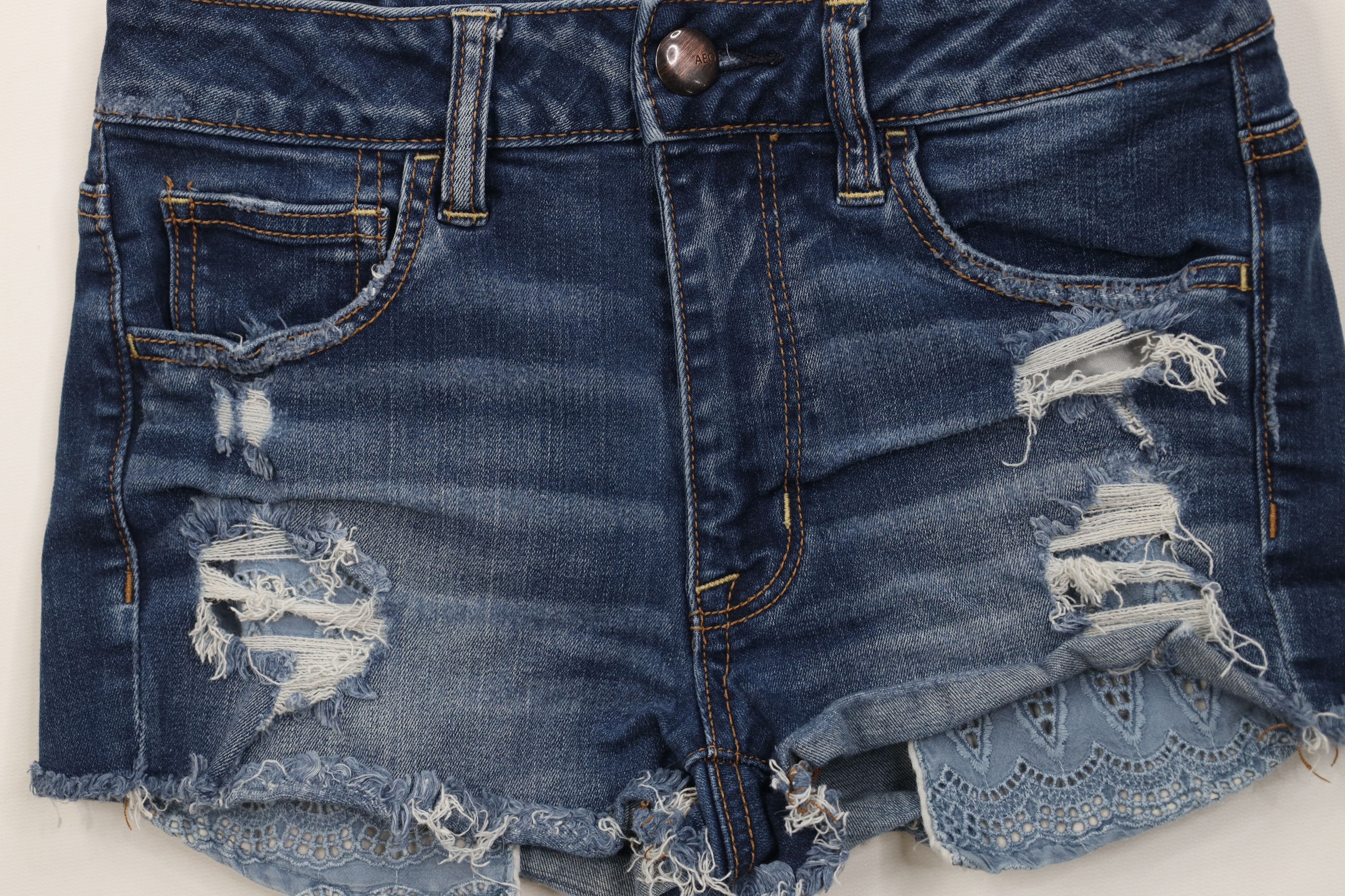 American Eagle Outfitters Vintage Y2K American Eagle Outfitters Shortie Micro Shorts Size 28" / US 6 / IT 42 - 3 Thumbnail