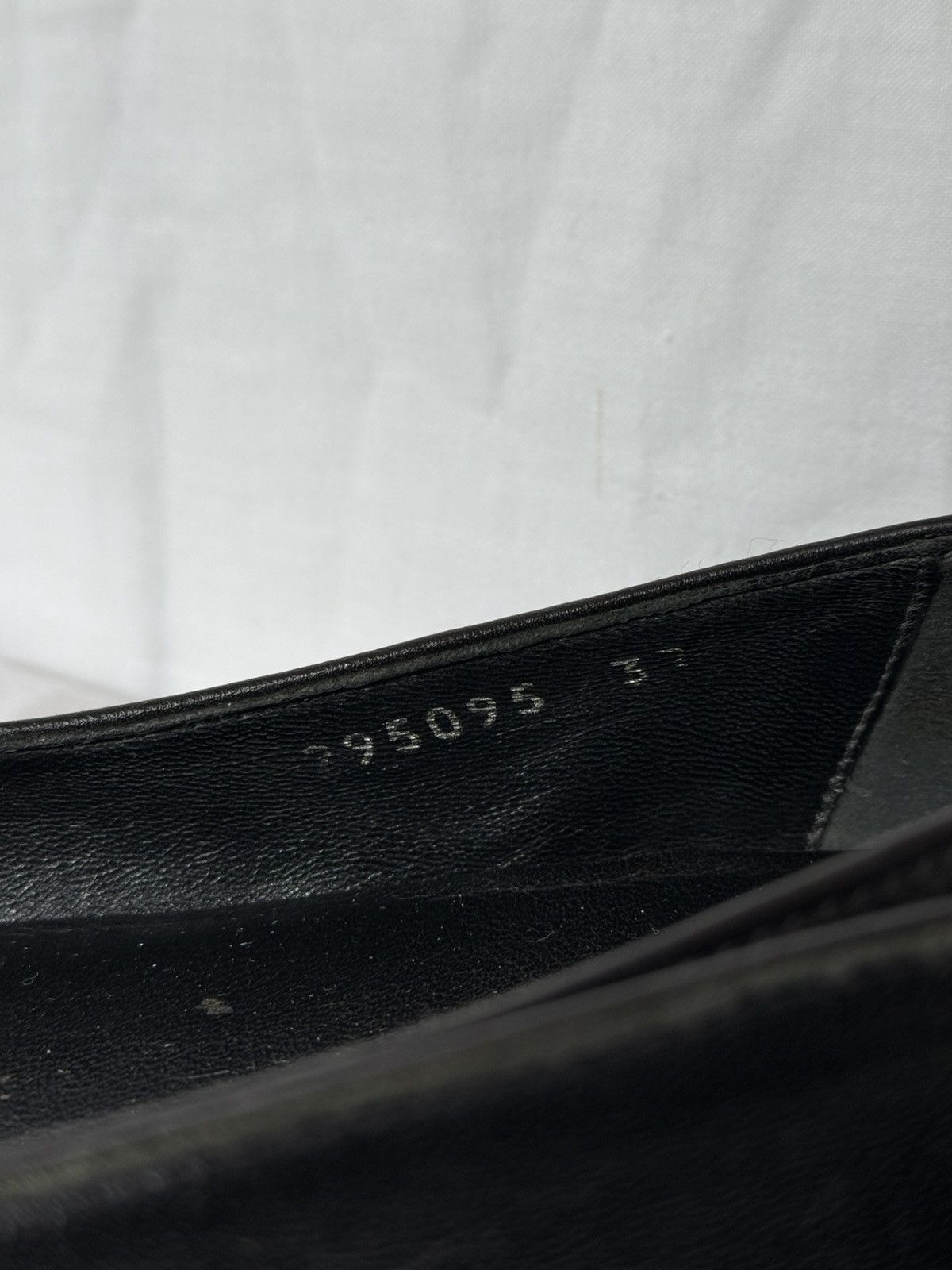 Gucci Gucci Black Leather Ballet Flats Metal Plaque Size US 7 / IT 37 - 5 Thumbnail