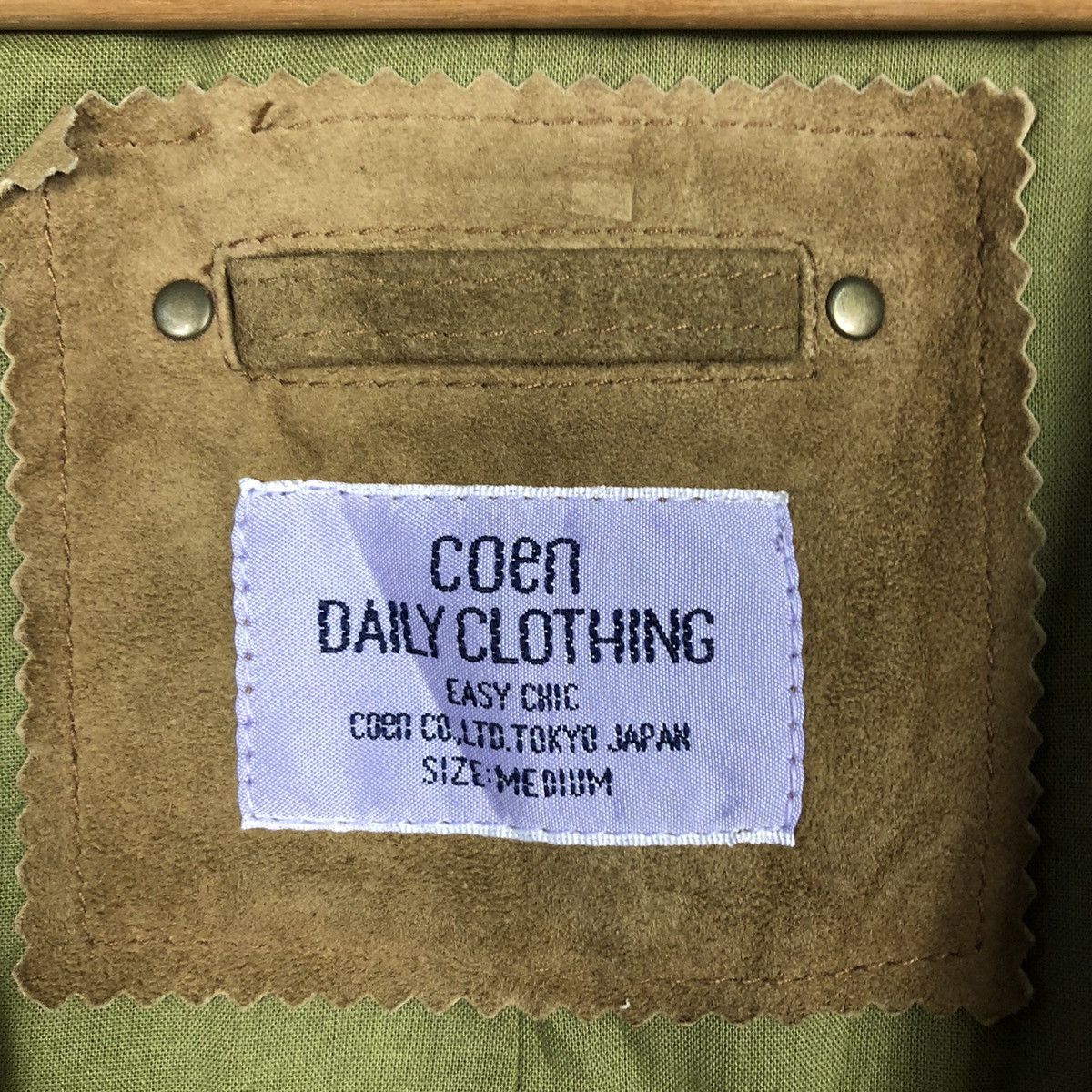 Japanese Brand 📌Vtg Leather Jacket Biker Coen Double Collar Issey Miyake Size US M / EU 48-50 / 2 - 20 Thumbnail