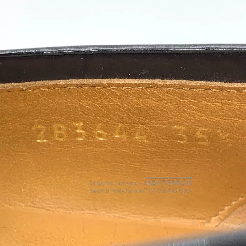 Gucci Gucci Black patent leather shiny horse buckle casual flat Size US 5 / IT 35 - 6 Thumbnail