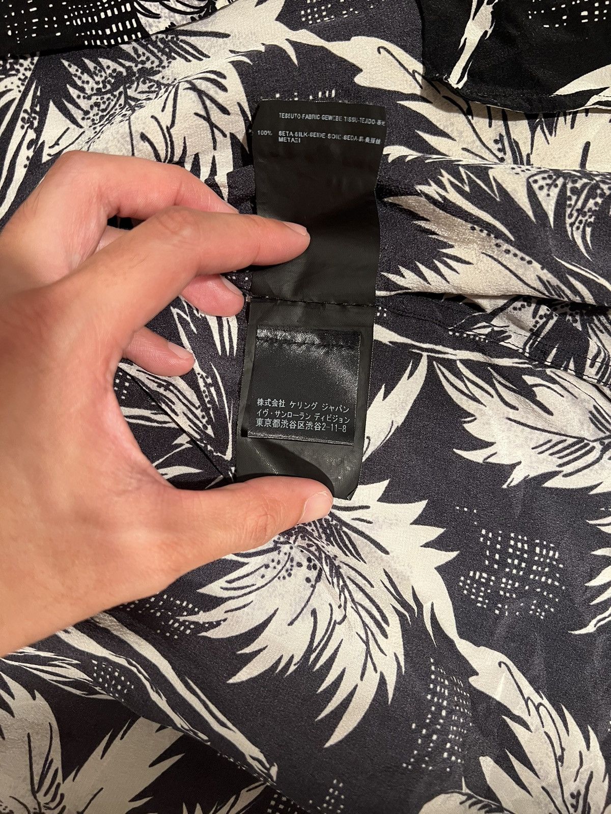 Saint Laurent Paris Saint Laurent Black Hawaiian Shirt SS14 Size US S / EU 44-46 / 1 - 6 Thumbnail