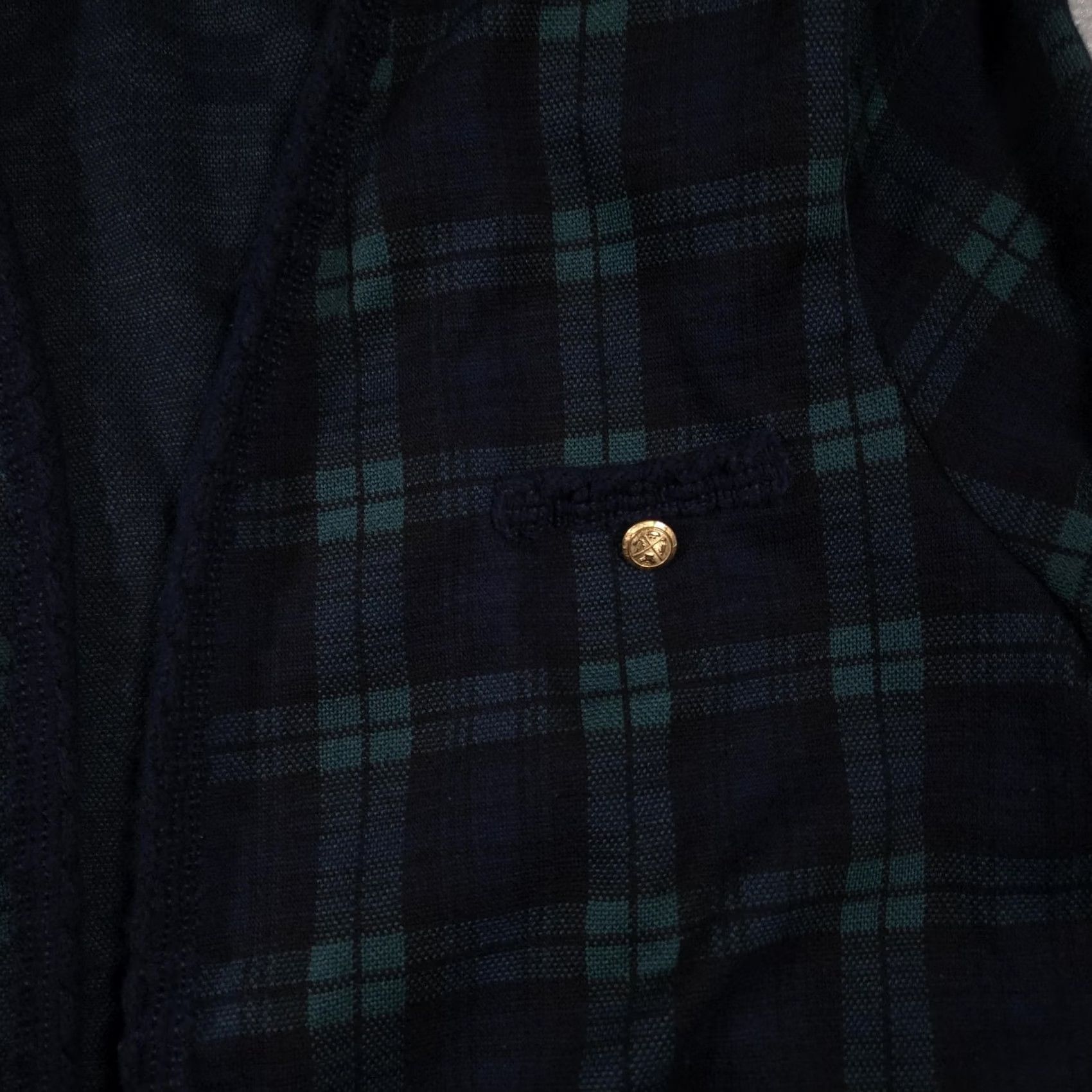 Vintage VINTAGE Alfred Dunner Jacket Womens Petite 16 Green Plaid Open Front Buttons Made USA Size XXL / US 16-18 / IT 52-54 - 4 Thumbnail