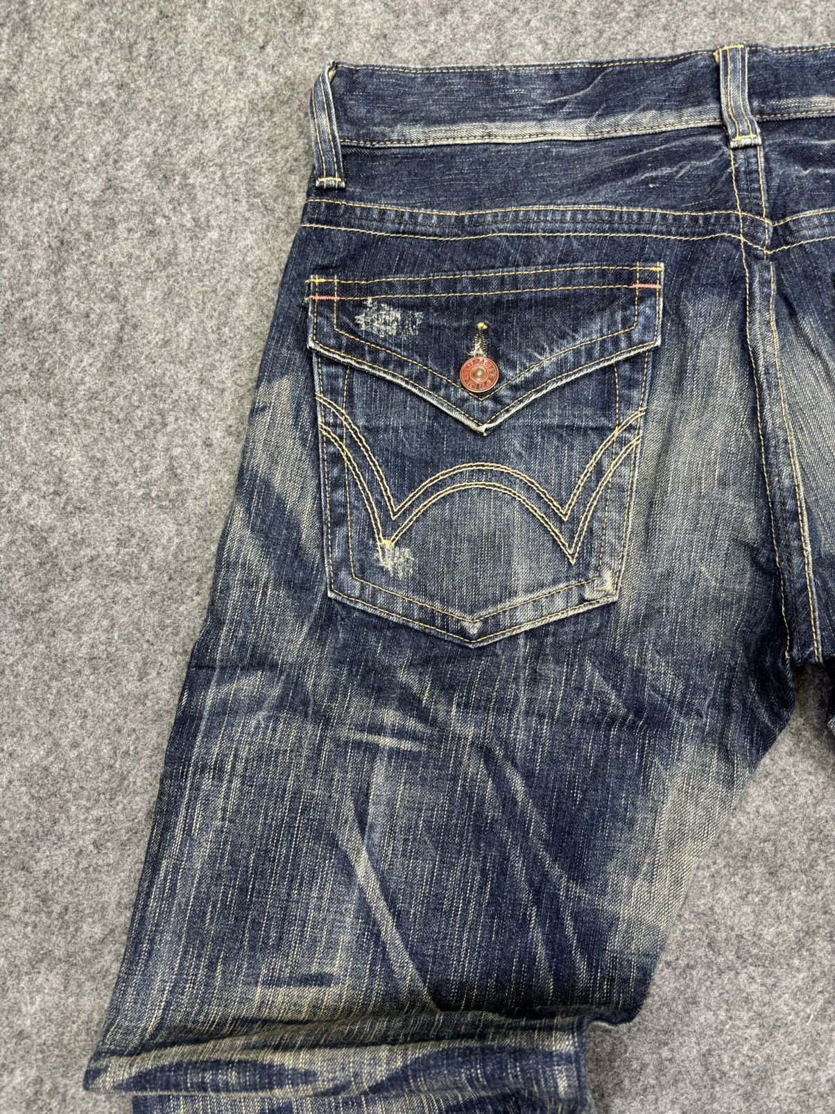 Edwin 💥Flare💥Archival Edwin 503 Full Fades Character Denim F845 Size US 34 / EU 50 - 9 Thumbnail