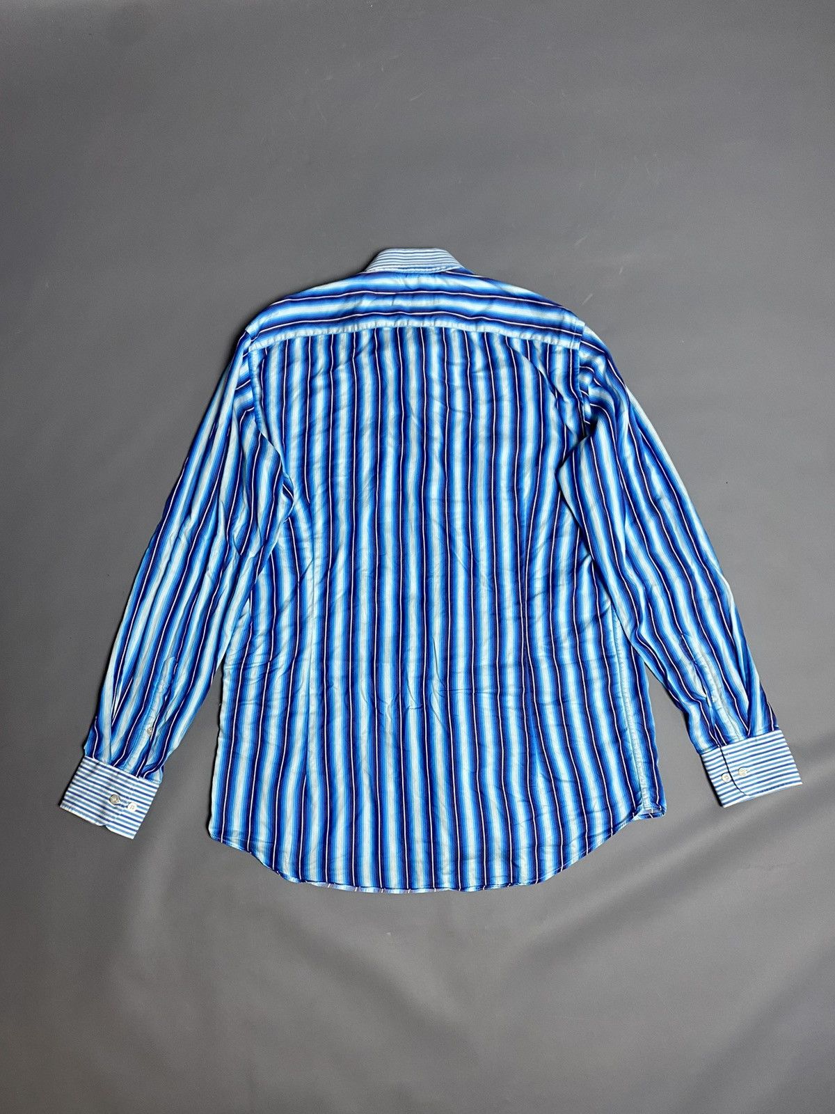 Etro Etro Mens Striped Cotton Dress Shirt Long Sleeve Italy Sz 41 Size US L / EU 52-54 / 3 - 2 Thumbnail