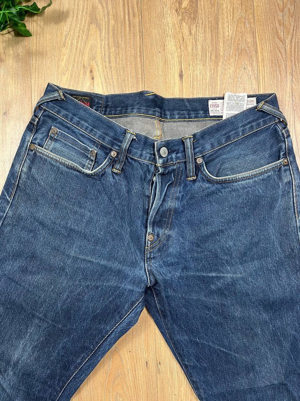 Evisu 00’s EVISU WHITE SEAGULL DAICOCK BAGGY DENIM JEANS RARE Y2K Size US 32 / EU 48 - 6 Thumbnail
