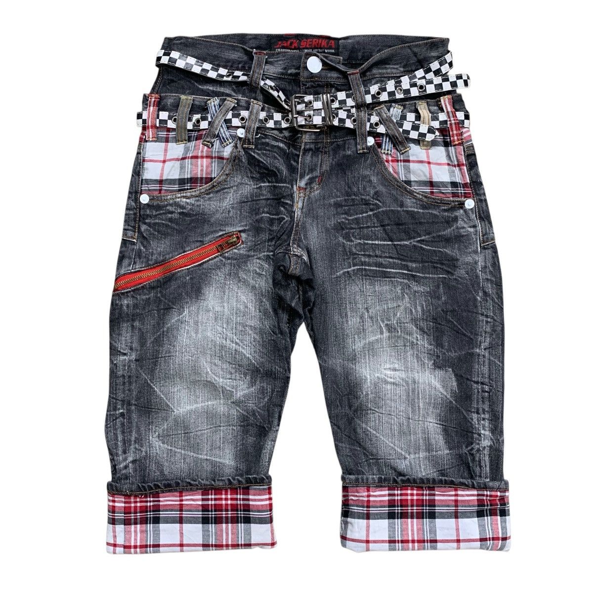 If Six Was Nine × Japanese Brand × Le Grande Bleu (L.G.B.) Lgb Style 2000’s Jack Serika Double Waist Jorts Denim Pants Size US 29 - 1 Thumbnail