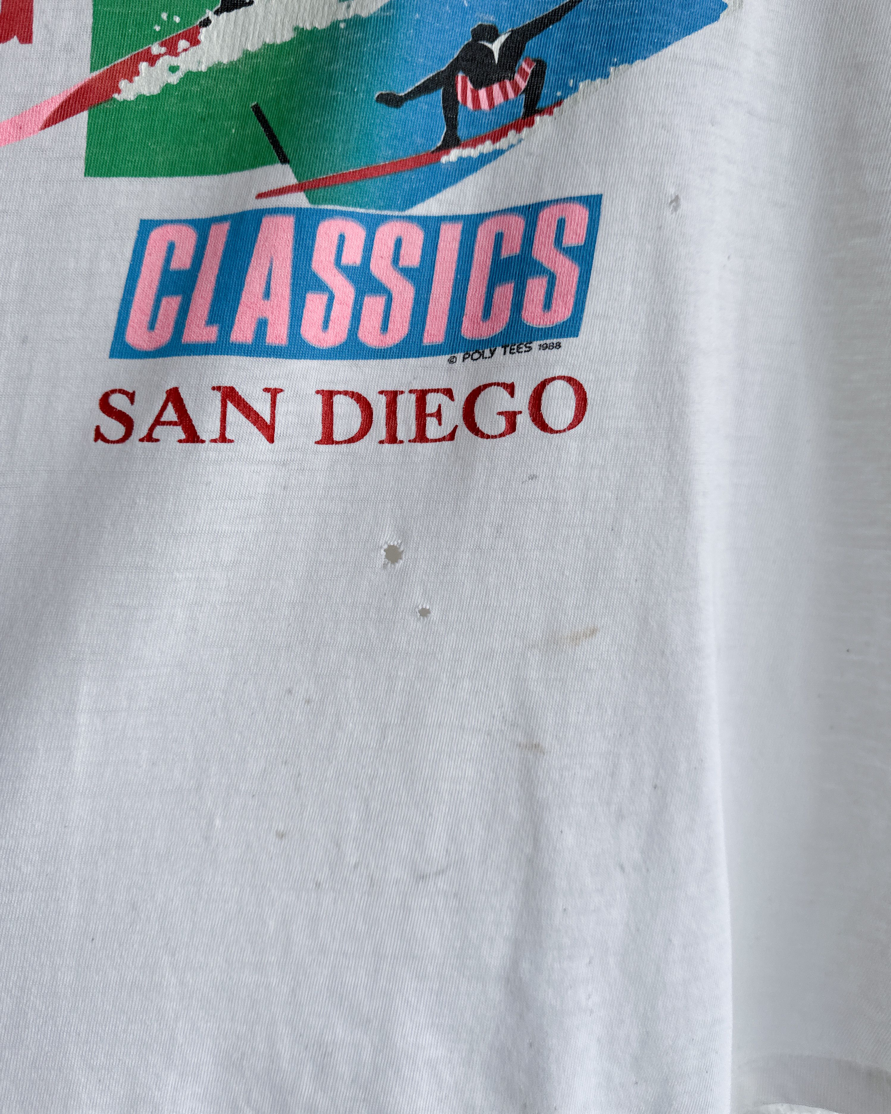 Vintage Vintage 1980s Poly Tees San Diego T Shirt Men's L Surf Style Size US L / EU 52-54 / 3 - 6 Thumbnail