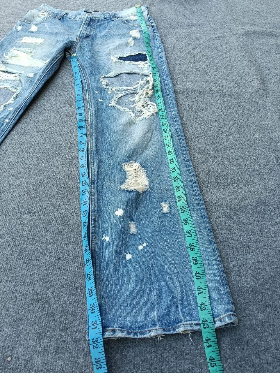 Japanese Brand TTU Exhibitionist Heavy Distressed Destroyed denim jeans. Size US 32 / EU 48 - 11 Thumbnail
