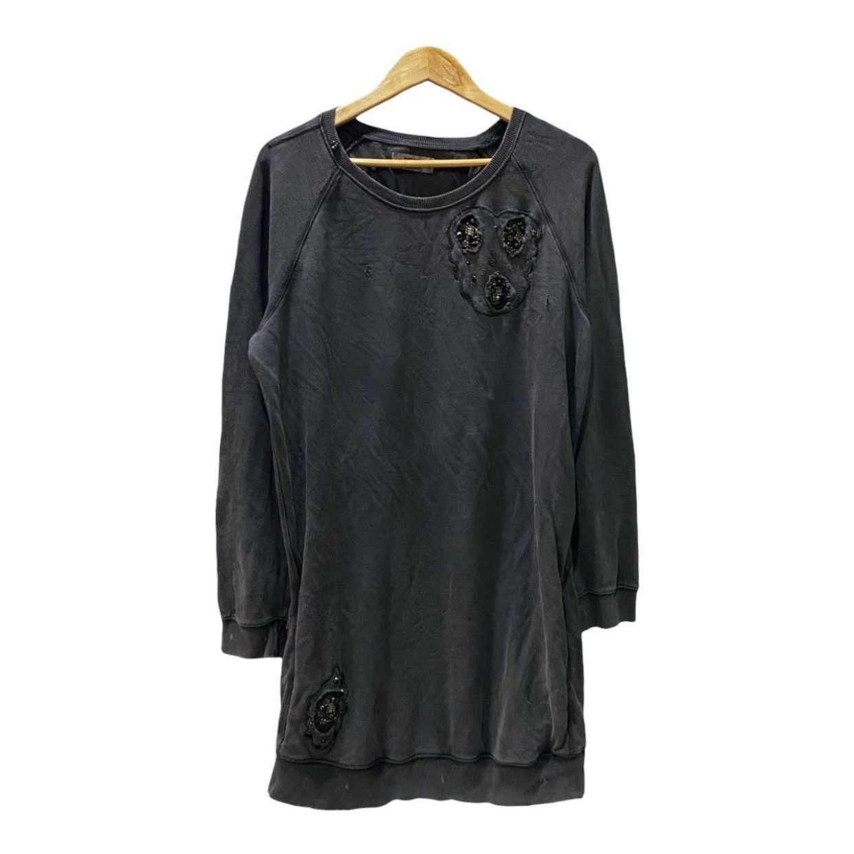 Diesel Diesel "Dress and Impress" Distressed Bijou Sweatshirt Dress Size L / US 10 / IT 46 - 1 Thumbnail