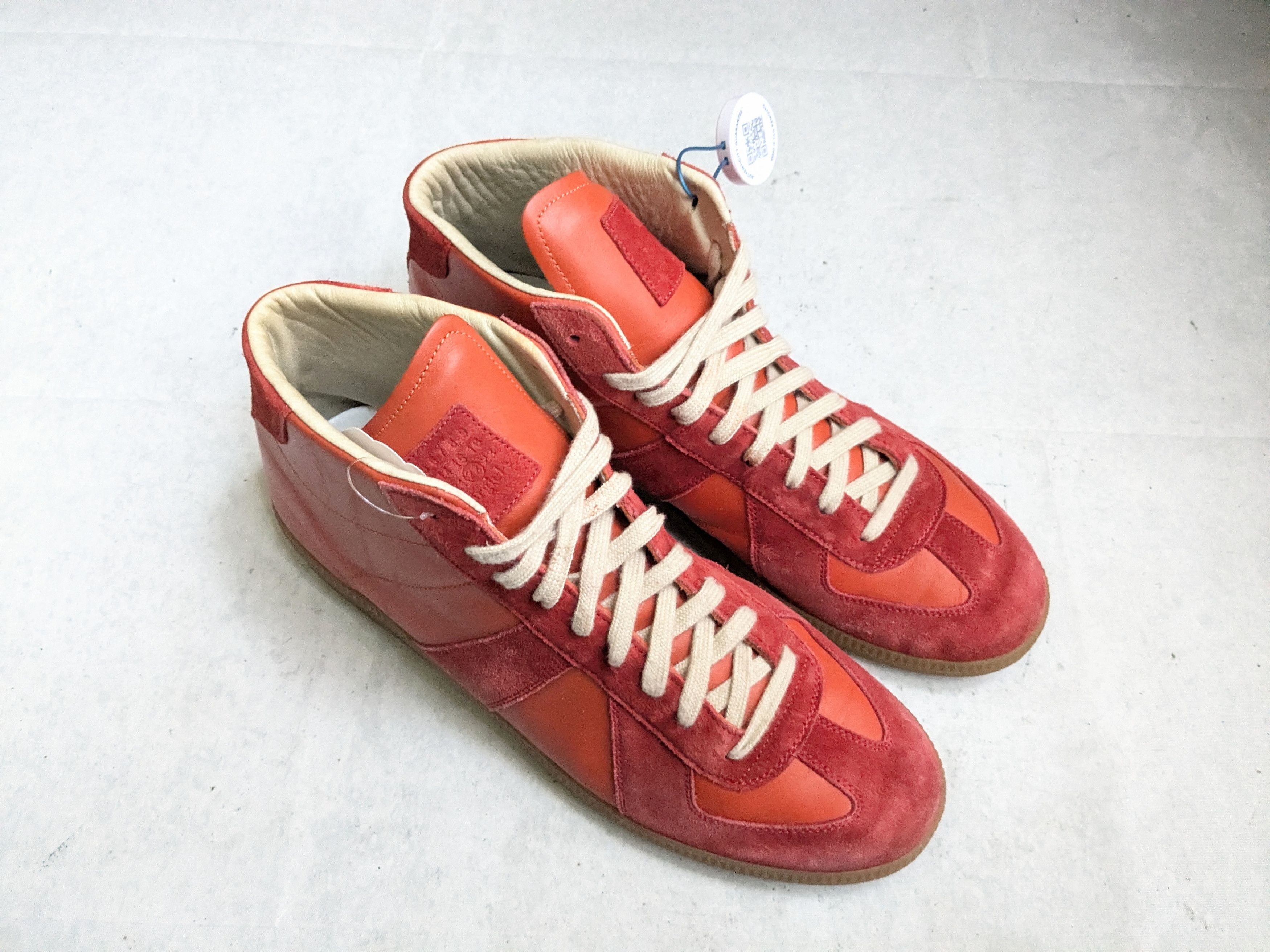 Maison Margiela Maison Margiela Replica GAT Red Orange 11 44 High Tops Size US 11 / EU 44 - 4 Thumbnail