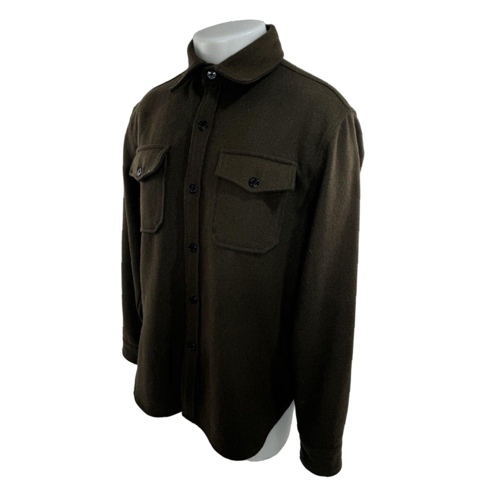 Schott SCHOTT U.S. Armed Forces Intermediate CIV / MIL 1913 WOOL M Jacket EXCELLENT Shirt Jacket Mens Dark Olive Size US M / EU 48-50 / 2 - 1 Thumbnail