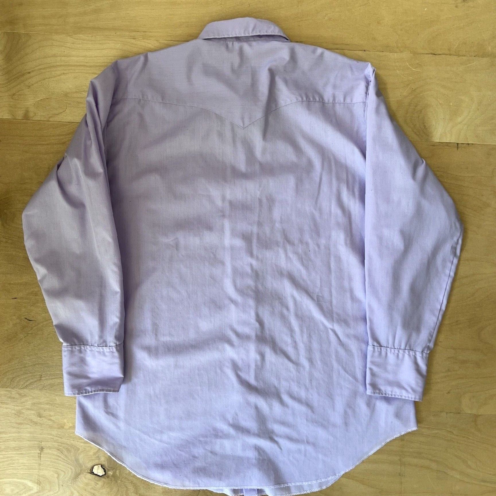 Vintage VINTAGE H Bar C Pearl Snap Shirt 16.5 Purple 80s Western USA Cowboy Shirt Size US XL / EU 56 / 4 - 7 Thumbnail