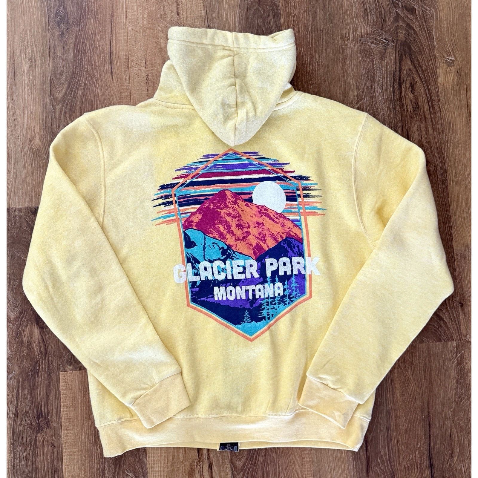 Other Glacier Park Montana Yellow Medium Hoodie Zip Up Sweatshirt Size M / US 6-8 / IT 42-44 - 3 Thumbnail