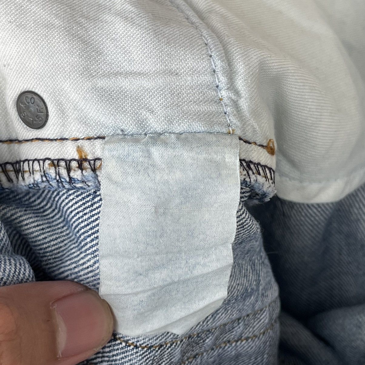 Levi's × Levi's Vintage Clothing “DISTRESSED SELVEDGED LEVIS” RARE WHITELINE SELVEDGE DENIM Size US 30 / EU 46 - 9 Thumbnail