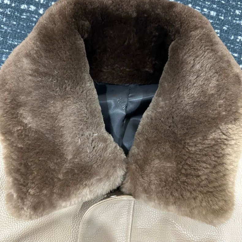 Dior Dior Solid color short fur collar leather jacket Size US L / EU 52-54 / 3 - 4 Thumbnail