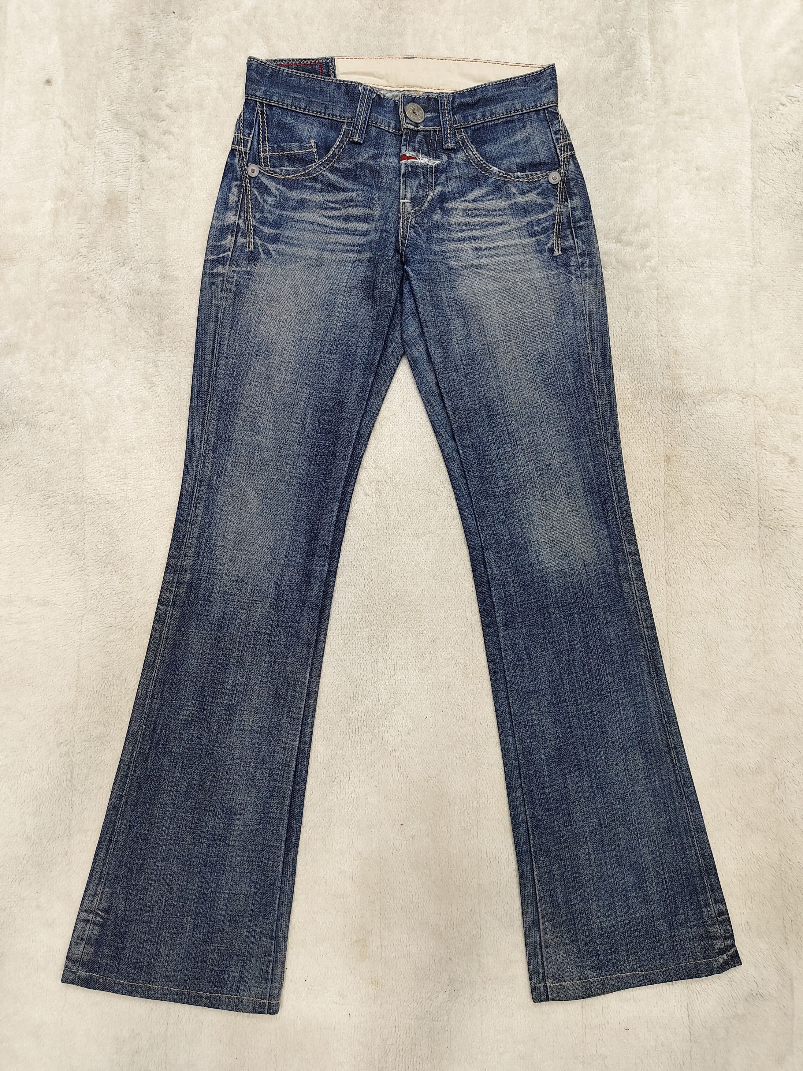 Marithe + Francois Girbaud 00s Marithe Francois Girbaud Distressed Flare jeans Size 27" / US 4 / IT 40 - 5 Thumbnail