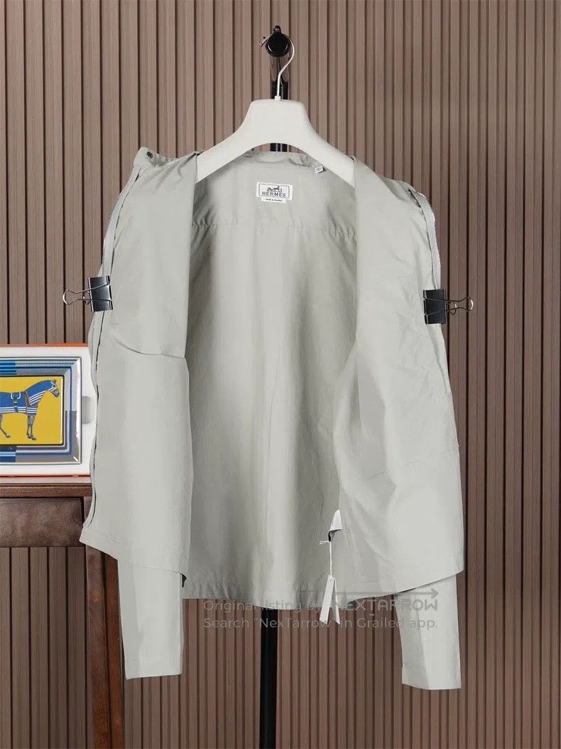Hermes Hermes size 40 Light Sandstone Green Thin Zipper Jacket Size US XXS / EU 40 - 2 Thumbnail