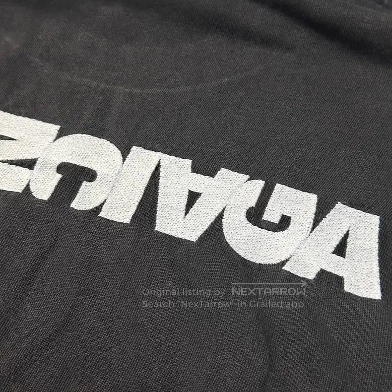 Balenciaga Balenciaga Distressed Washed Reverse Embroidered Logo T-Sh Size US XL / EU 56 / 4 - 6 Thumbnail