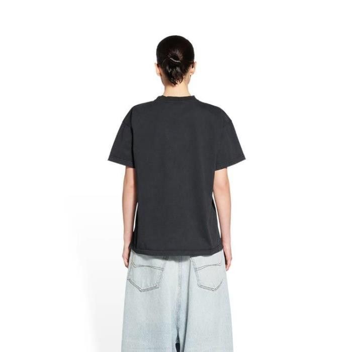 Balenciaga o1mt1gz0425 BB Paris Icon T-Shirt Medium Fit in Black Size M / US 6-8 / IT 42-44 - 4 Thumbnail