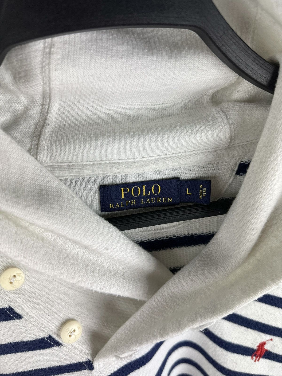 Polo Ralph Lauren Polo Ralph Lauren Shawl Collar Knit Sweater Striped Size US L / EU 52-54 / 3 - 6 Thumbnail