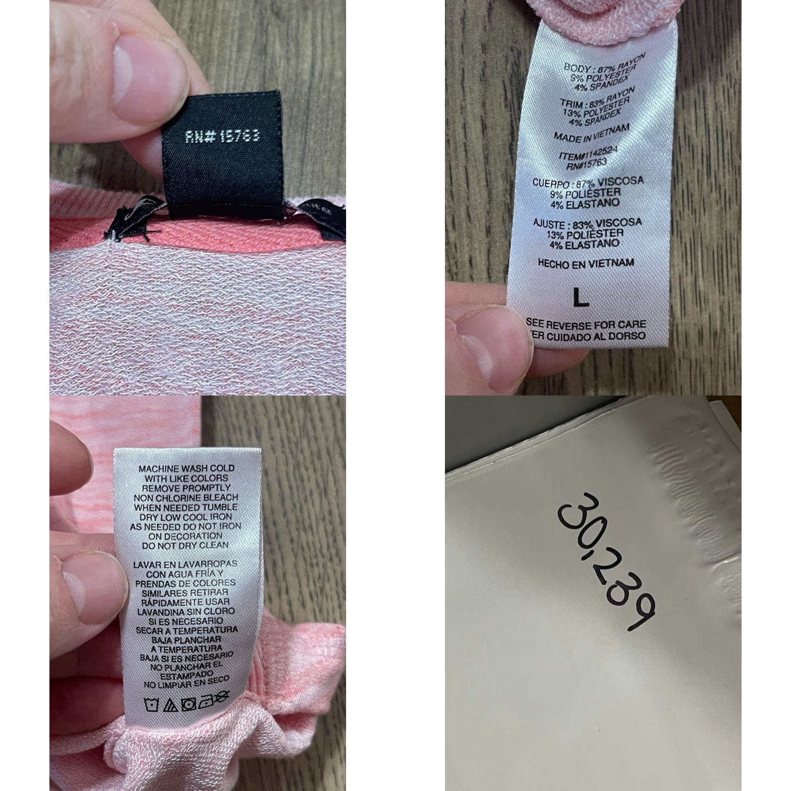 Champion Champion Shirt Women Large Pink Long Sleeve Crew Neck T-Shirt, Regular Fit, Casual, Pullover, Short Words from original title Size L / US 10 / IT 46 - 8 Thumbnail