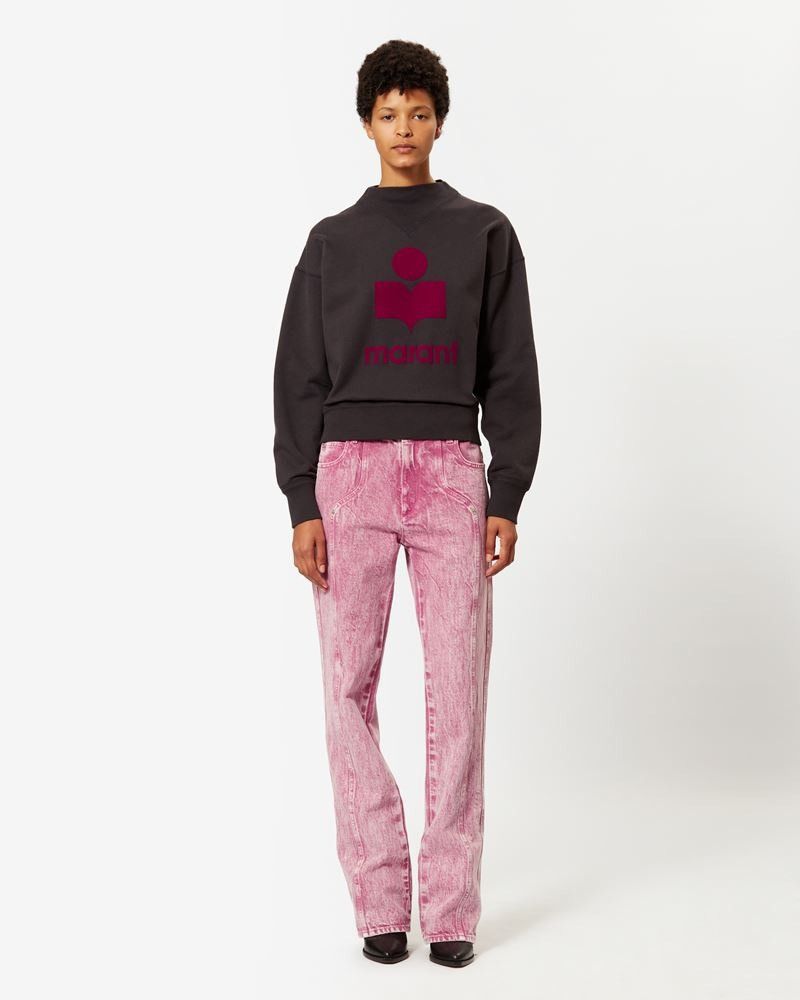 Isabel Marant Etoile Isabel Marant Étoile Milly Logo Sweatshirt Brown/Burgundy Size S / US 4 / IT 40 - 2 Thumbnail
