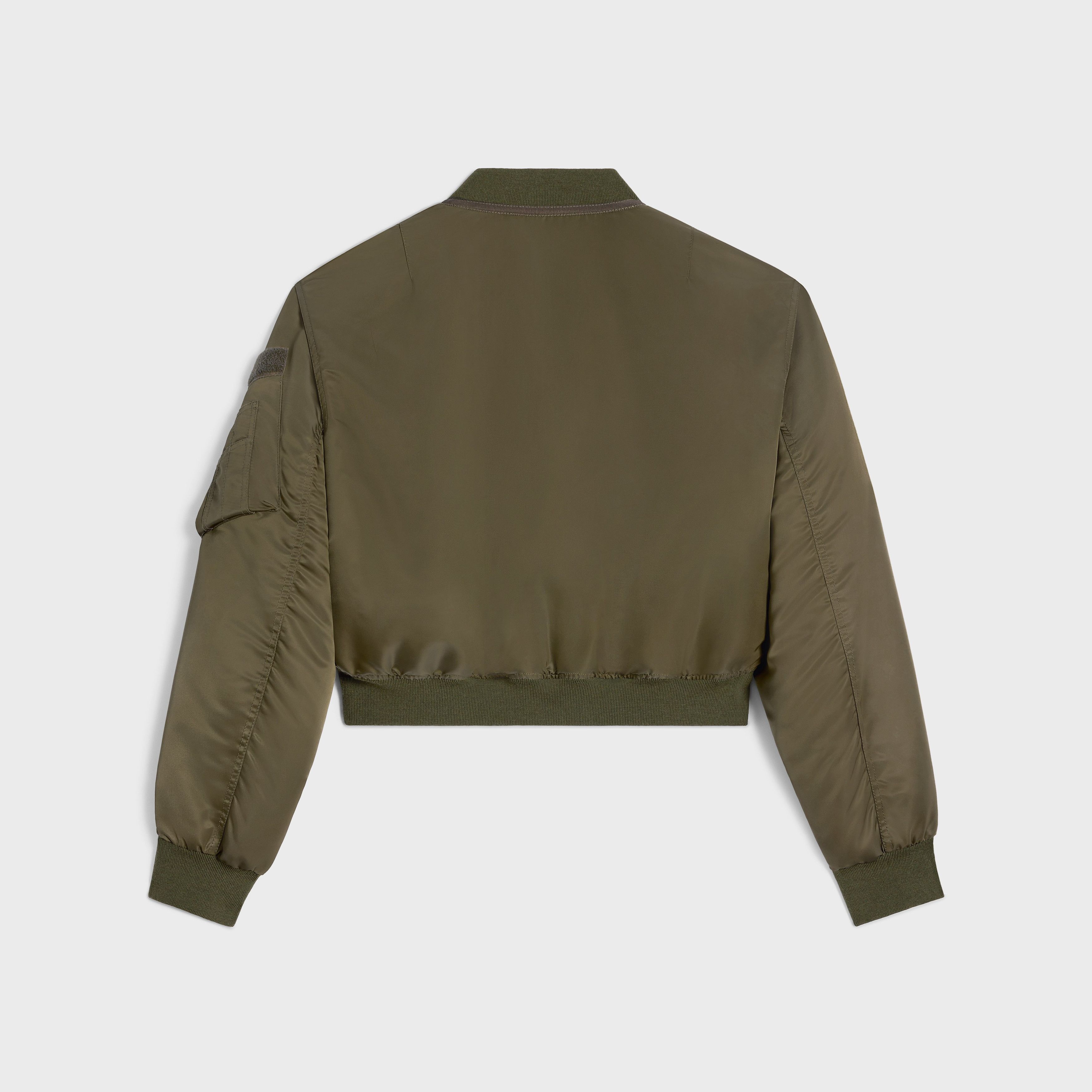 Celine o1w1db10925 2W64A889O Cropped Bomber Jacket in Green Size M / US 6-8 / IT 42-44 - 2 Thumbnail