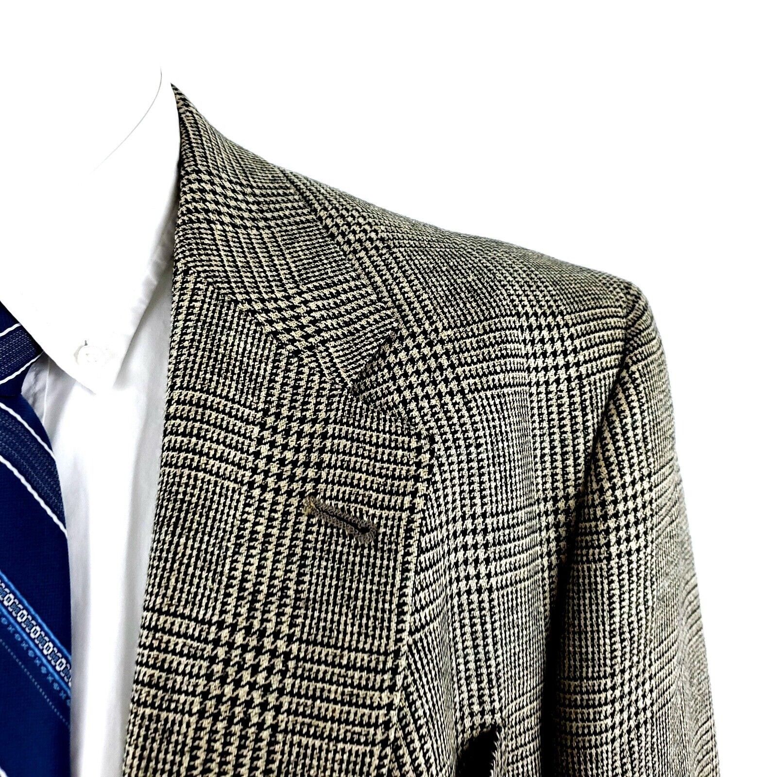 Austin Reed Austin Reed Heavy Wool 2 Button Sport Coat 44L Glen Plaid Ta Size 44L - 2 Thumbnail