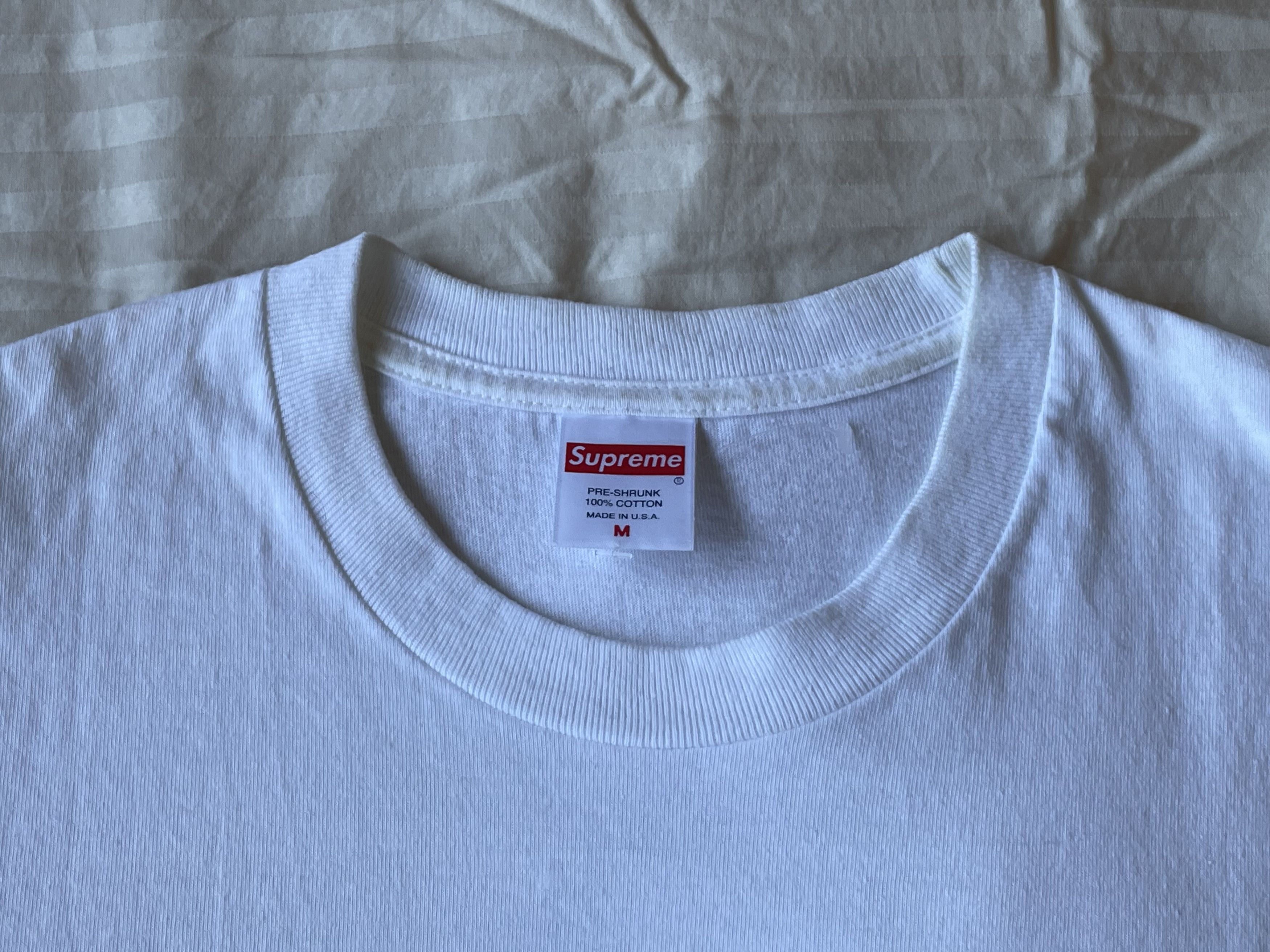 Supreme × Swarovski Supreme Swarovski Box Logo Tee White Size US M / EU 48-50 / 2 - 8 Thumbnail
