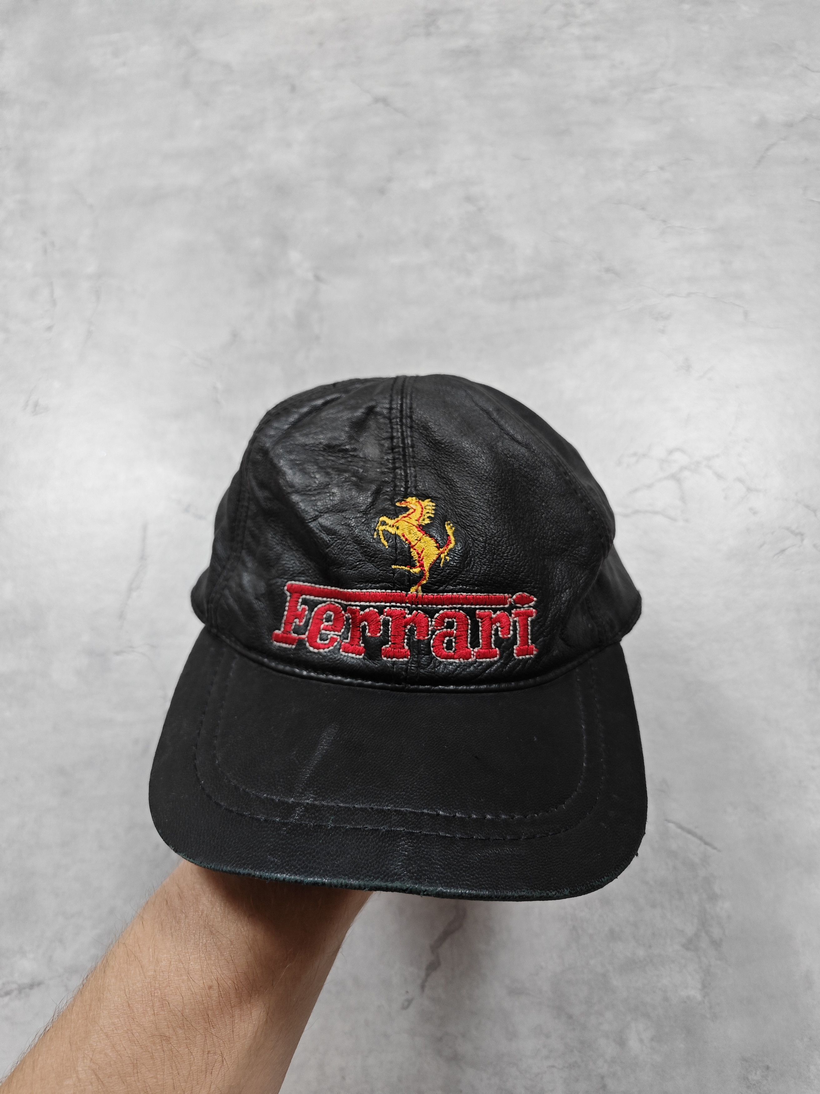 Ferrari Ferrari Vintage Leather Cap Size ONE SIZE - 1 Thumbnail