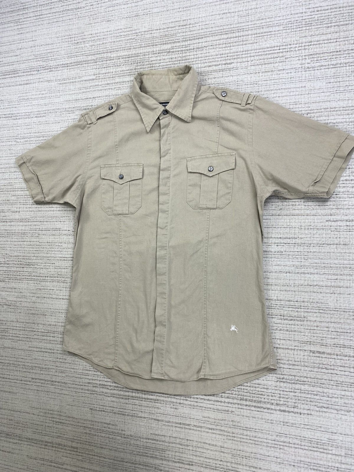 Burberry Vintage Burberry Black Label Button Ups Shortsleeve Shirt Size US M / EU 48-50 / 2 - 4 Thumbnail