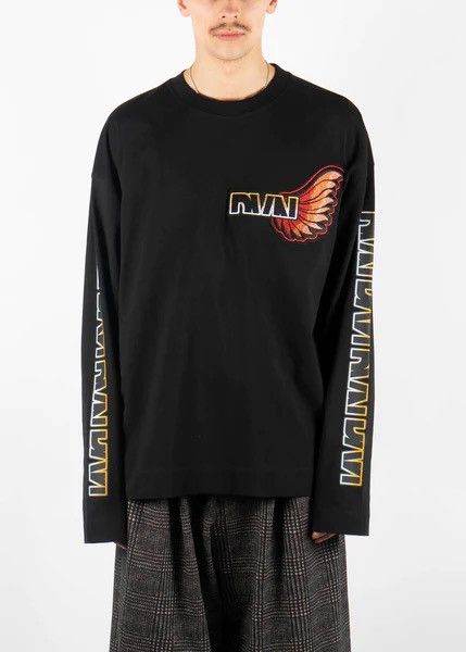 Dries Van Noten Black Embroidered Long Sleeve T-shirt Size US S / EU 44-46 / 1 - 8 Thumbnail