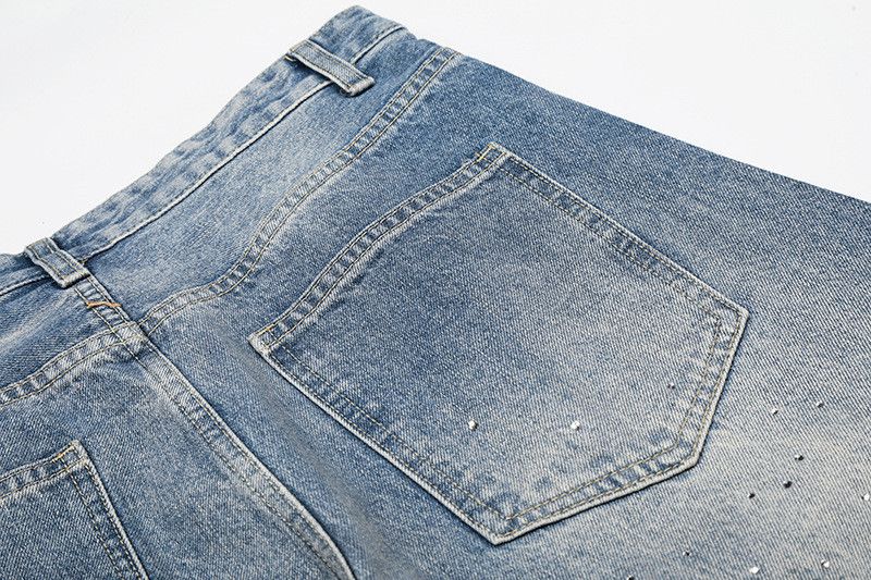Vintage Men's American Retro Rhinestone-Embellished Curved-Leg Jeans Size US 32 / EU 48 - 5 Thumbnail