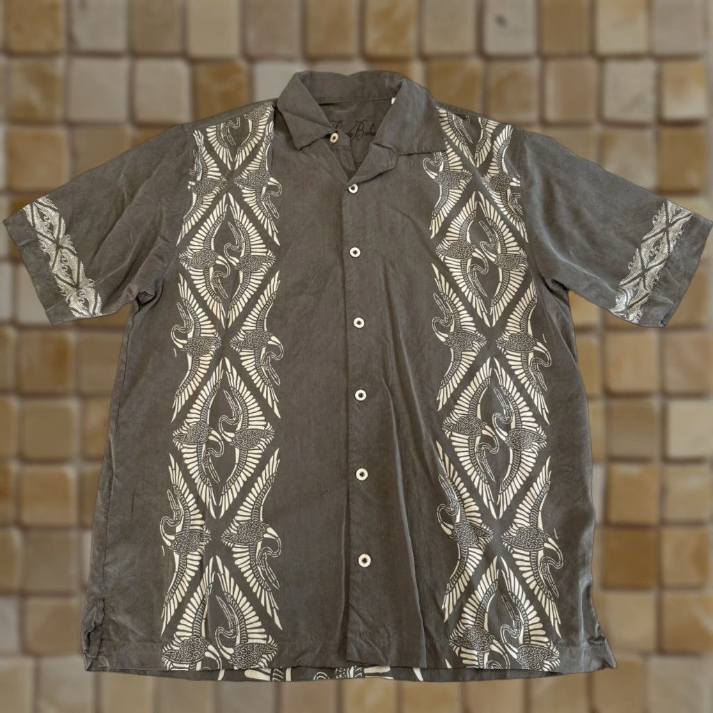 Tommy Bahama VINTAGE Tommy Bahama Camp Shirt Men Medium Silk Hawaiian Casual Short Sleeve Brown Size US M / EU 48-50 / 2 - 1 Thumbnail